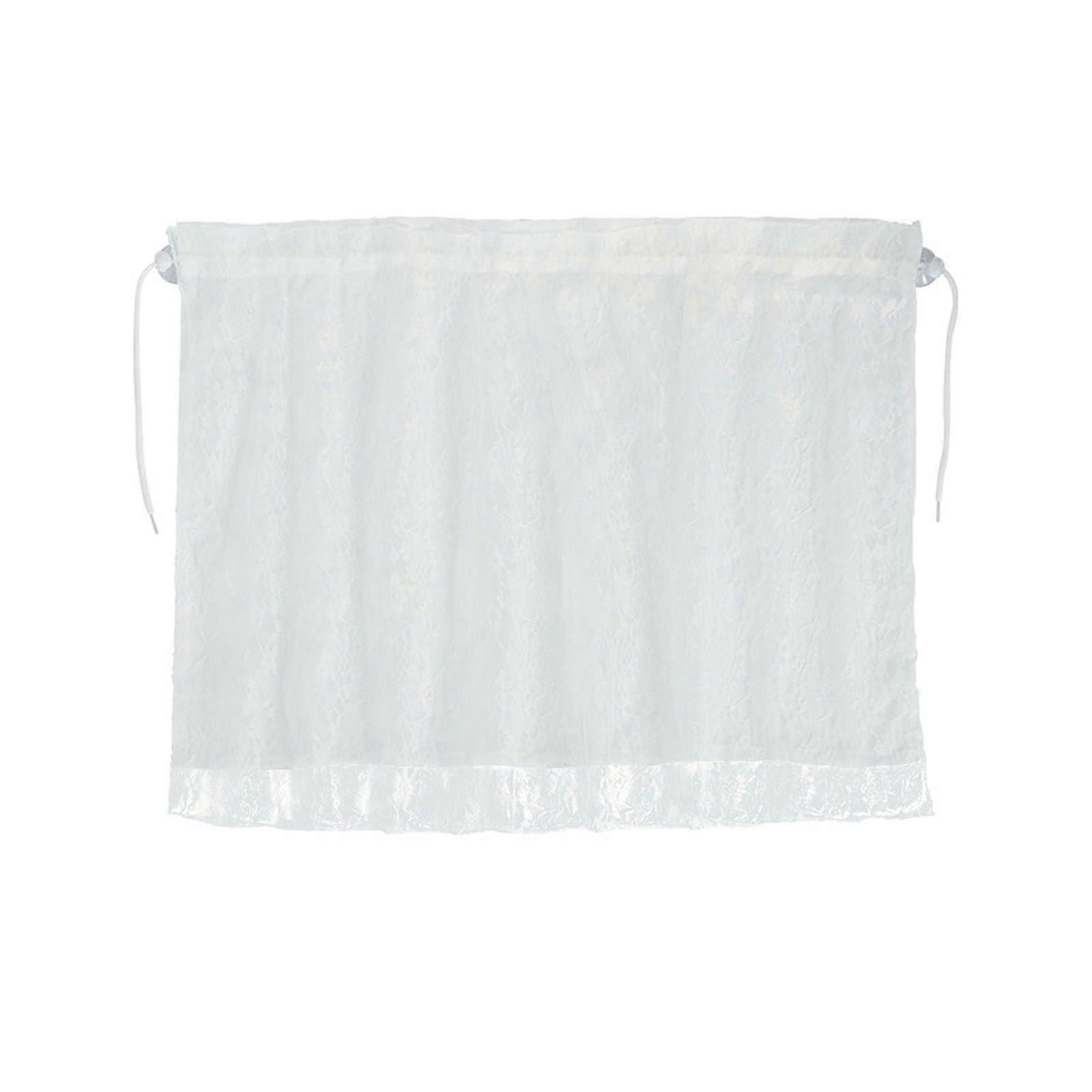 Simplified Pattern Double Layer Side Curtain for Cars, Car Sun Protection, Car Privacy Curtain for Privacy and Shade, White Lace Double Layer Curtains