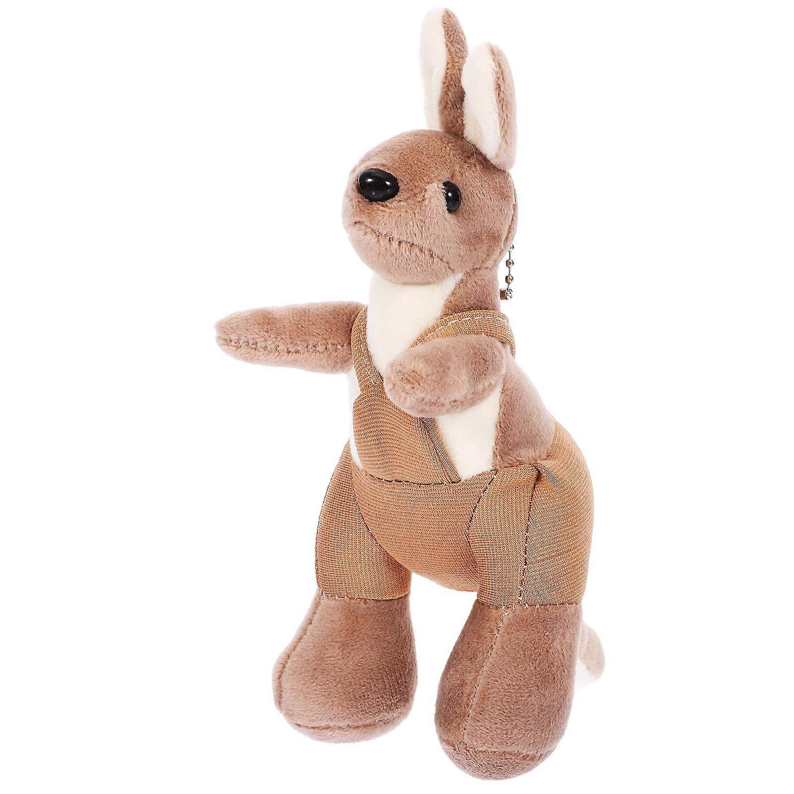 ממולא בעלי חיים מחזיק מפתחות תליון קריקטורה עיצוב תיק קישוט אפור 15.00X11.00X8.00 ס"מ ארנק תלוי 1 סט