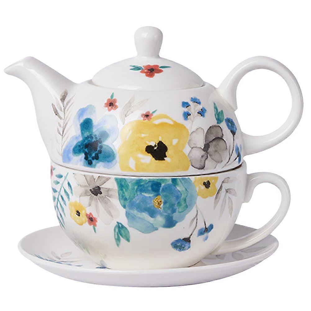 Tea Set Ceramic Teapot with Cup for Home Use 1Set Traditional Design
