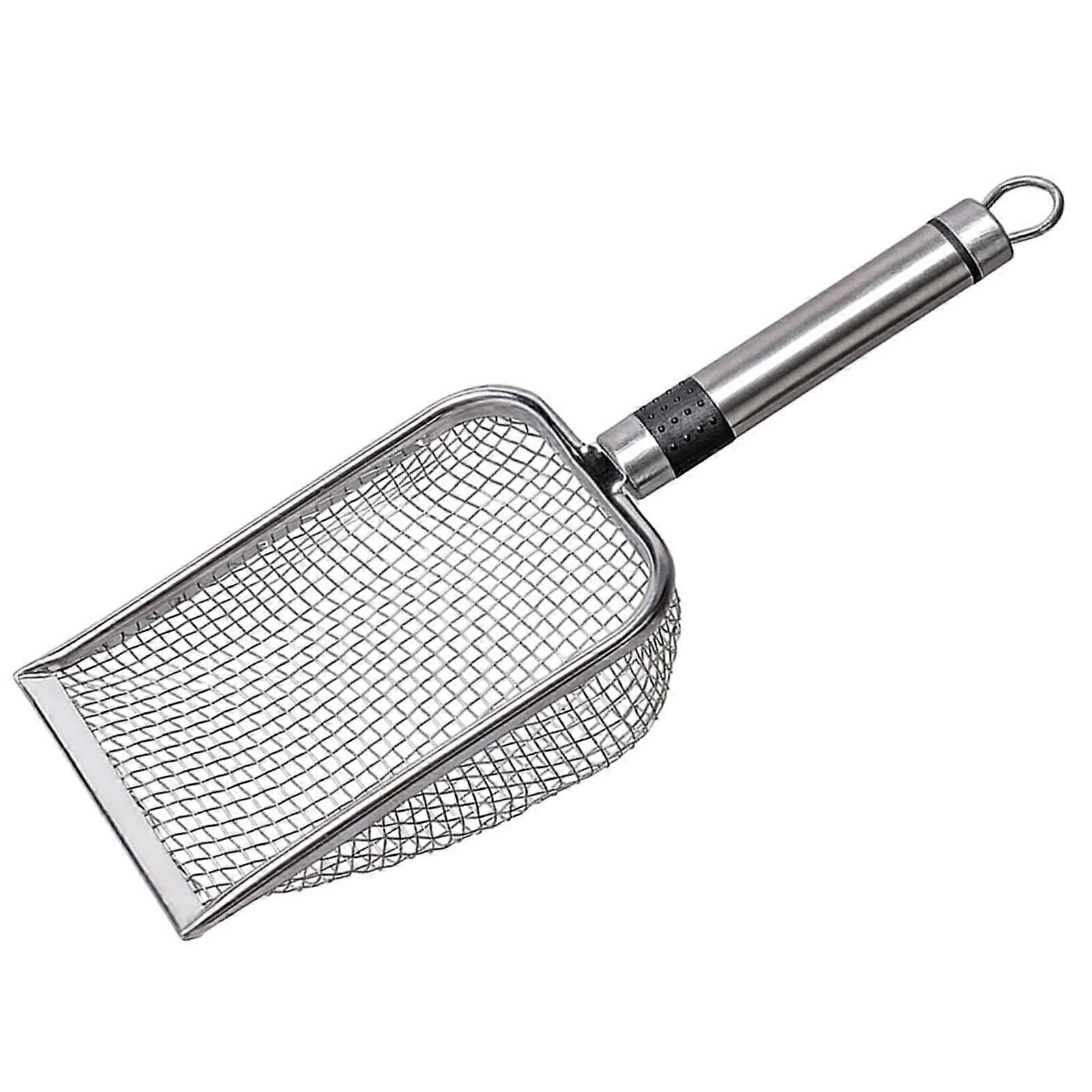 Cat Litter Scoops Metal Deep Shovel With Comfortable Handle Sifting Slots Compatible With Most Cat Litter Types