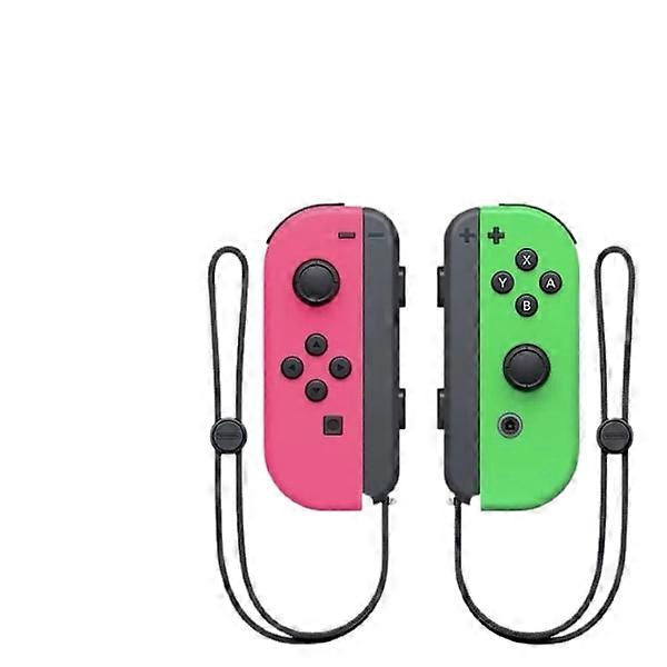 Nintendo Switch Controller Joycon Wireless Bluetooth Game Controller Fernbedienung Wake-up mit Seil pink+grün