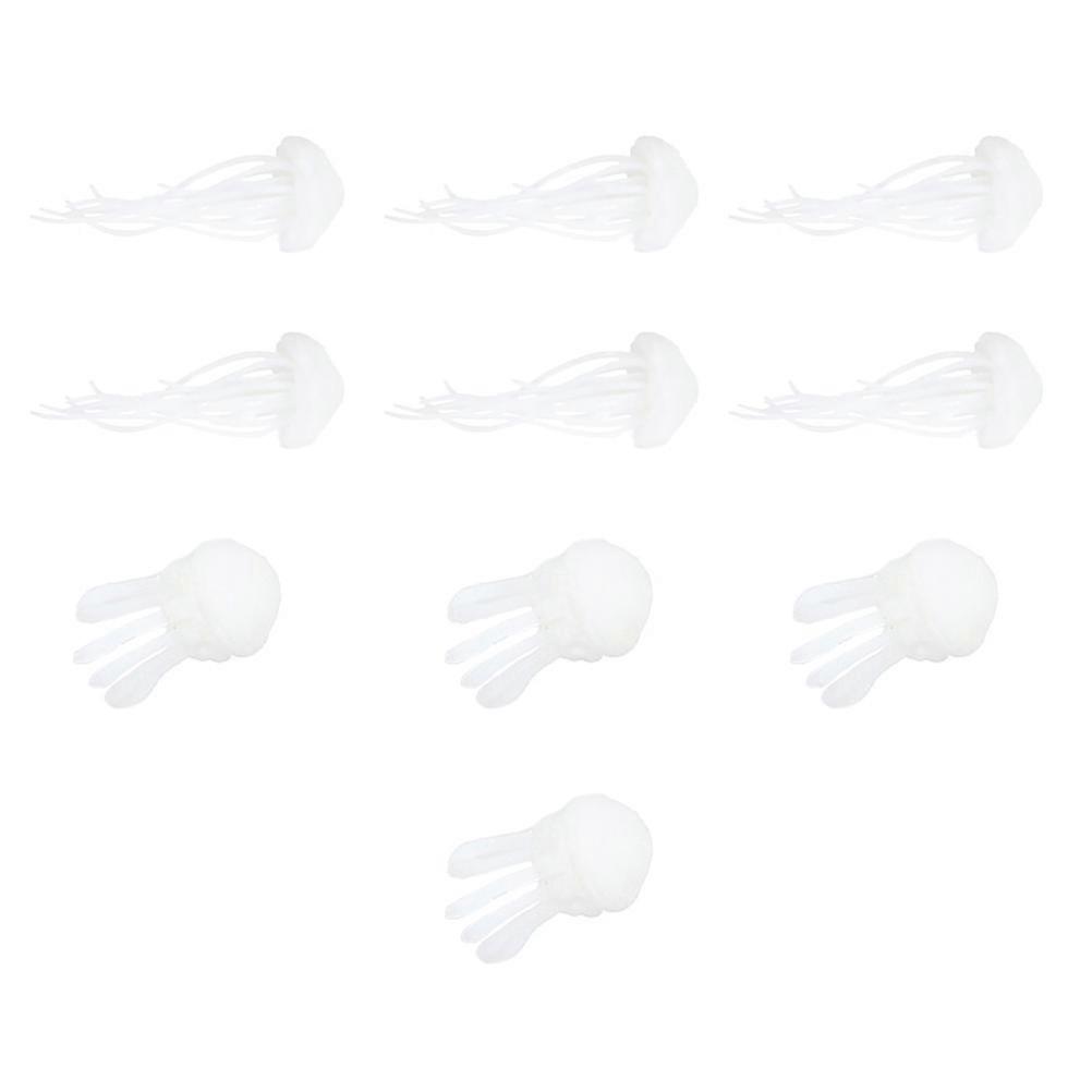Epoxy Accessories 10Pcs Mini Jellyfish Handmade Ornament For Craft Making 1.50X0.50X0.50CM Corrosion Resistant