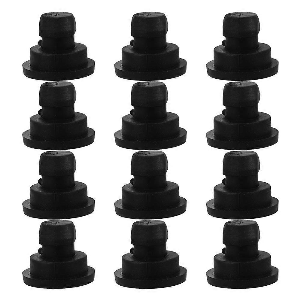 Rice Cooker Replacement Rubber Feet Pads 12Pcs For Home Use Kitchen Appliances Black Square Stability Noise Reduction