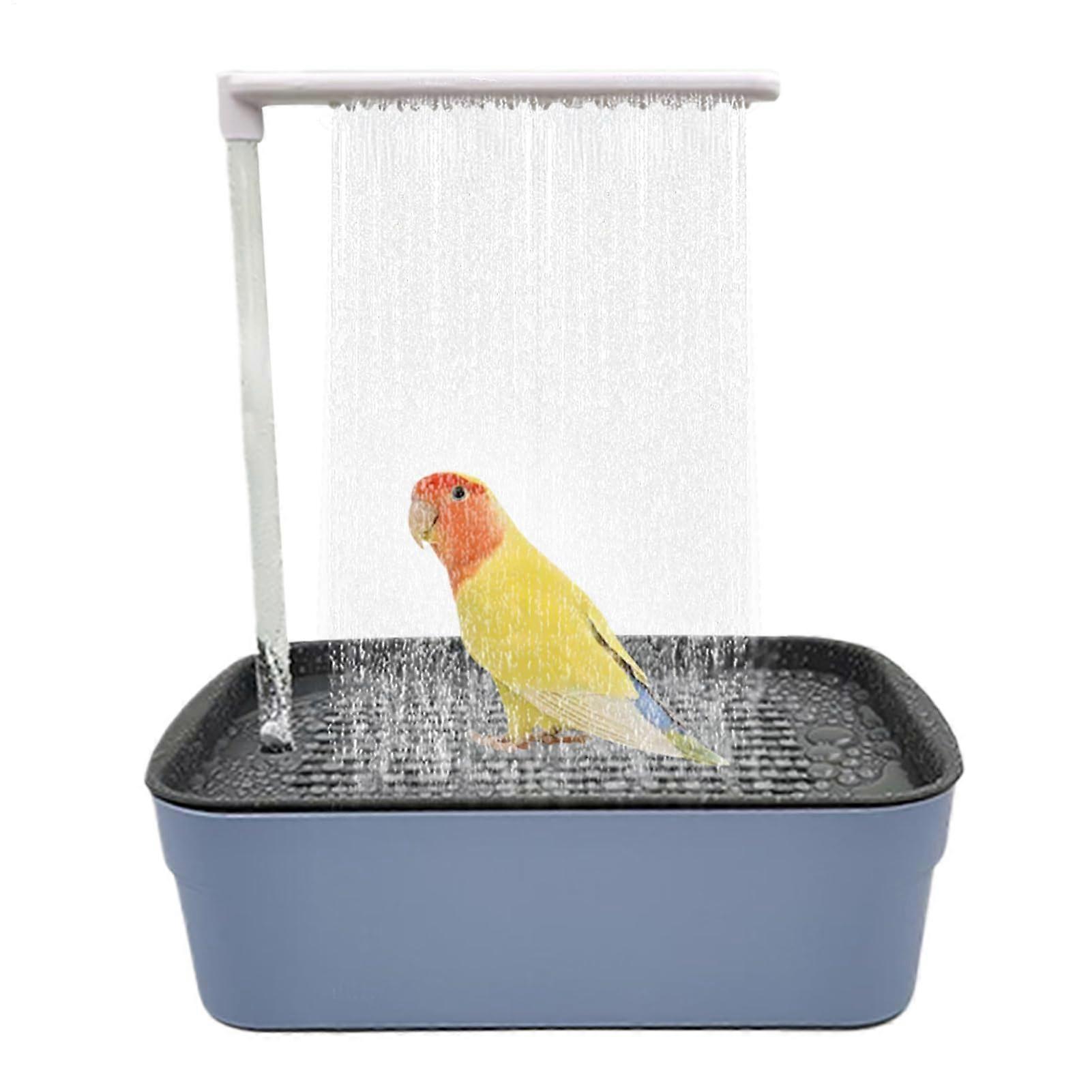 Automatic Bathtub for Bird Shower, Parakeet Cage, 31.5x21.5x34 cm, Circulating Water System For Parakeets