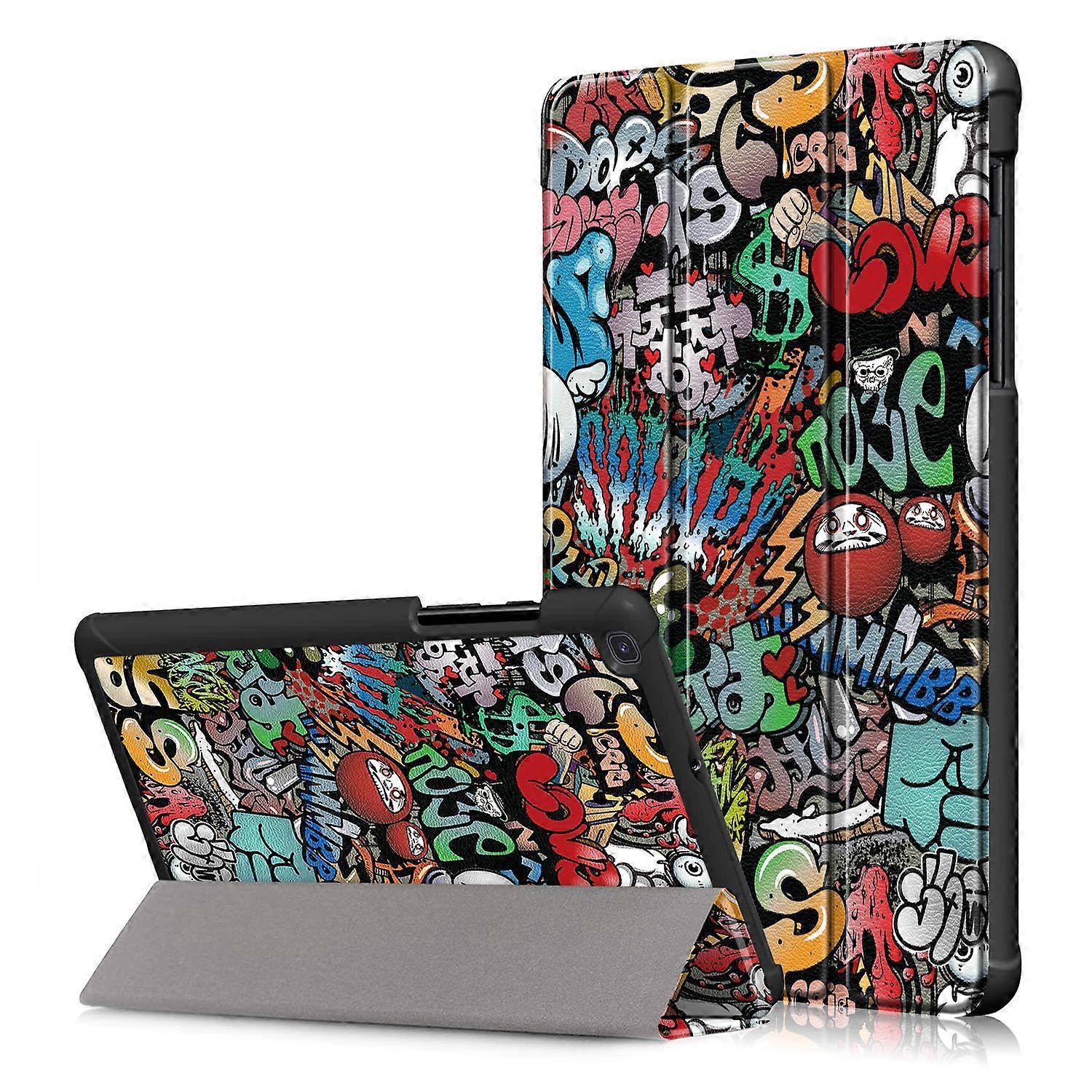 Case for Samsung Galaxy Tab A 8.0 2019 SM-T290/T295/T297, Graffiti Design, Lightweight with Stand Function