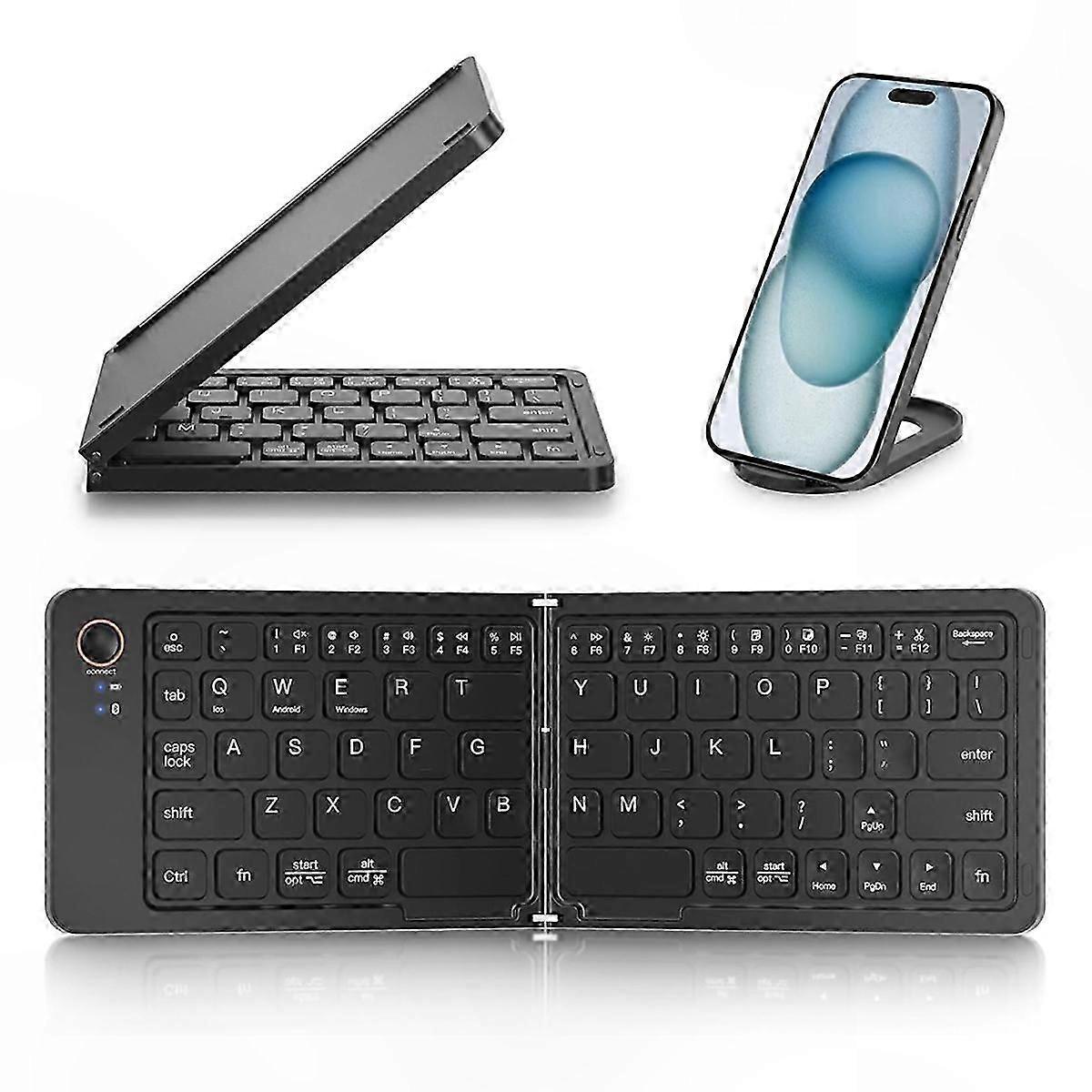 Multi-Device Wireless Keyboard, Compatible with Android and Windows, Black