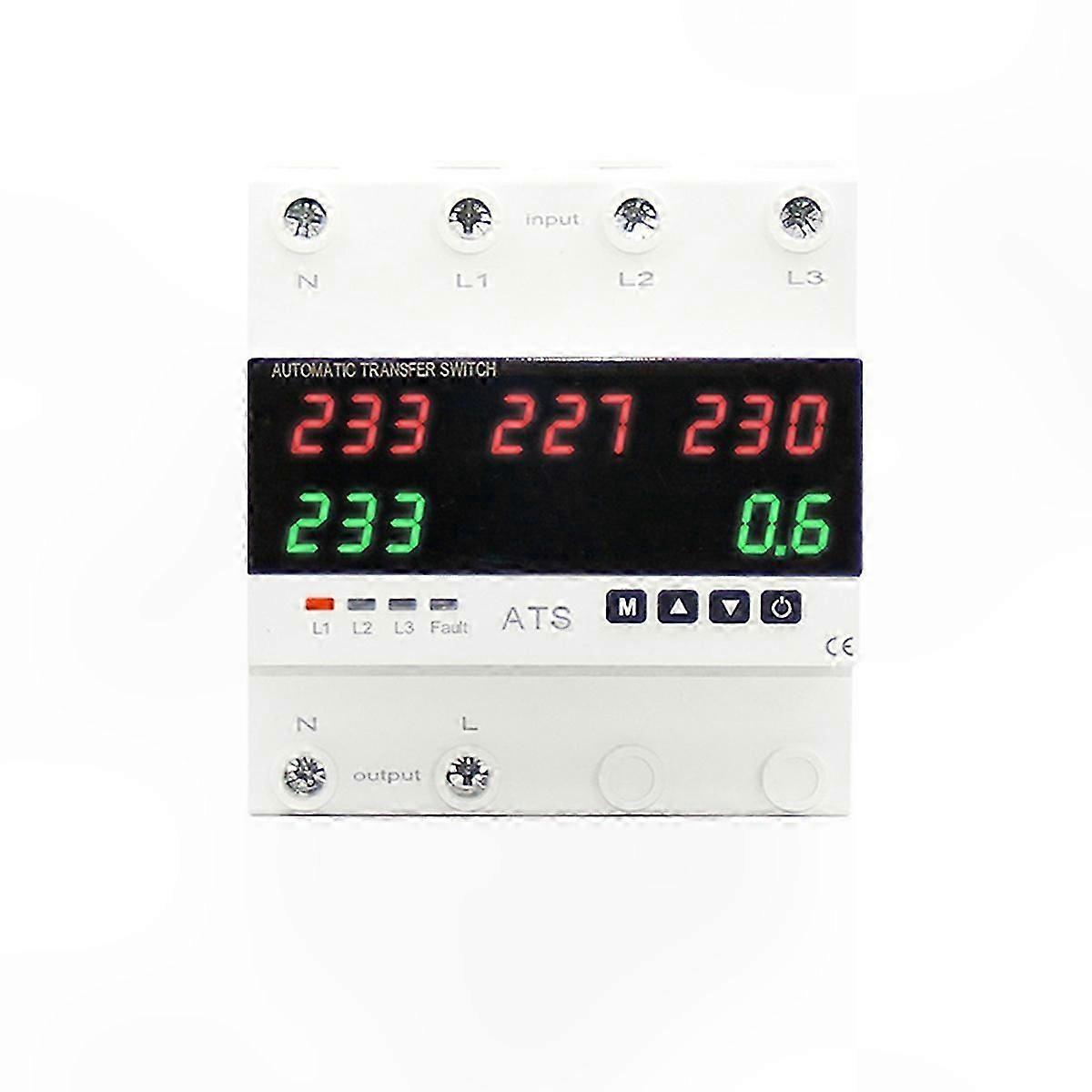Voltage Protector with Over Current Limiter 63A Power Safety Device
