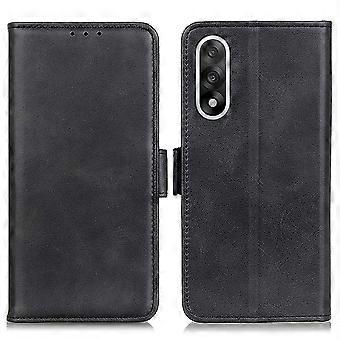 Compatible For OnePlus Nord 5 5G Case Stand Cowhide Texture PU Leather Phone Cover