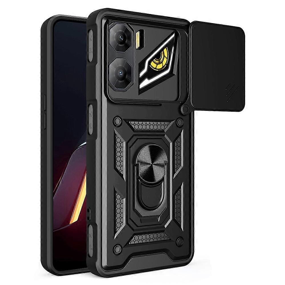 Compatible For ZTE nubia Neo 3 5G Case with Slide Camera Lid PC + TPU Kickstand Phone Cover