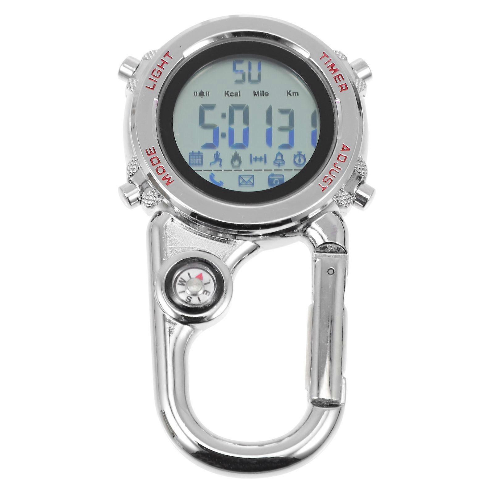 1Pc Portable Sports Luminous Watch for Hikers with Belt Fob and Metal Buckle
