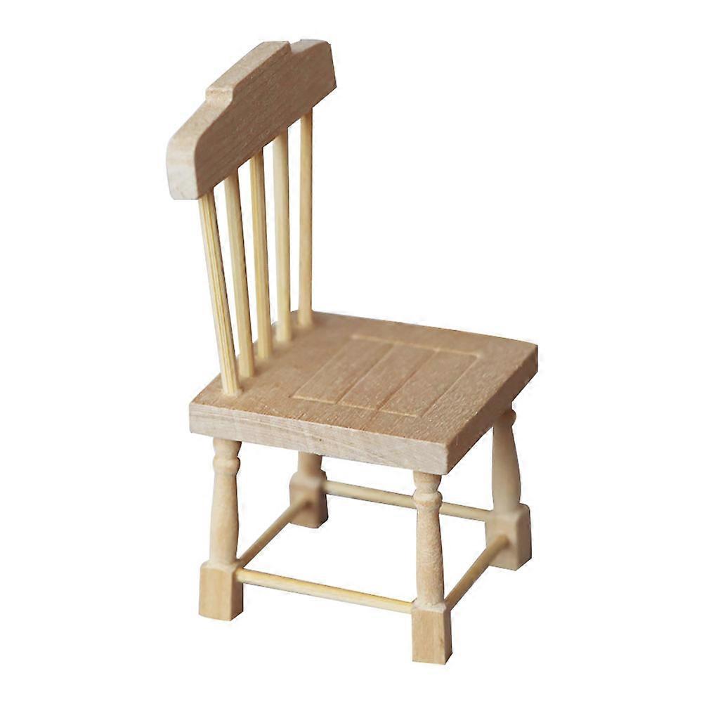 Miniature Lightweight Chair for Dollhouse Decor – Detailed Craftsmanship, Creative Display Furniture Accessory