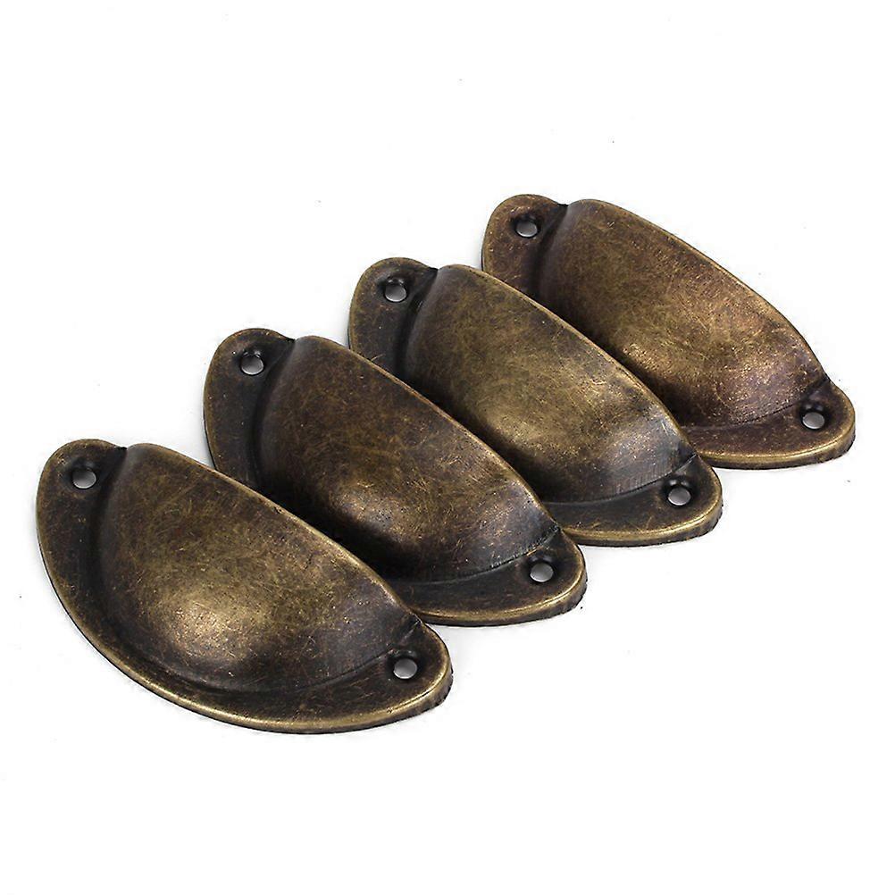 Set Of 12Pcs Retro Semicircle Drawer Pulls For Home Decoration Cabinet Fastening Coffee Color Knobs