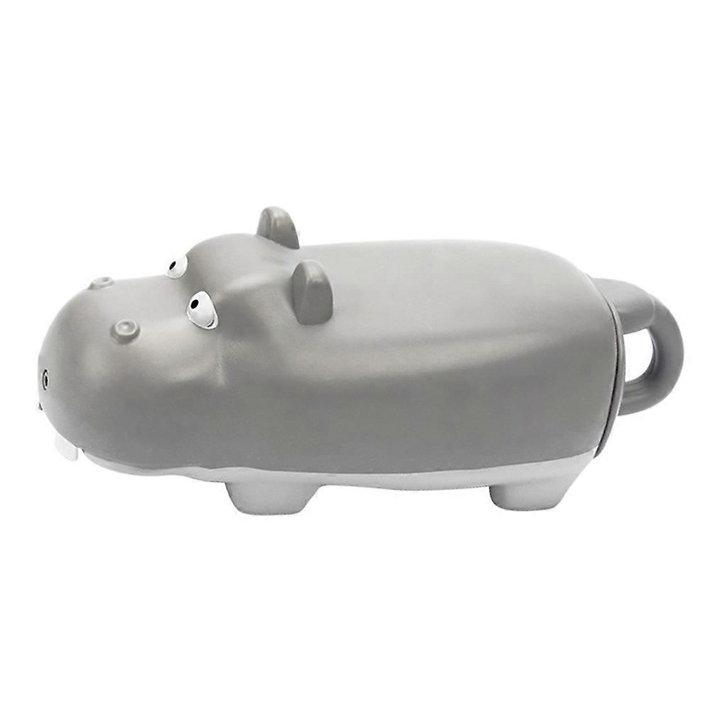Plastic Water Soaker Toys Large Capacity Funny Play Water Container Shooter Toy Hippopotamus Draw and Push Water Shooter Summer Beach Playthings Bath
