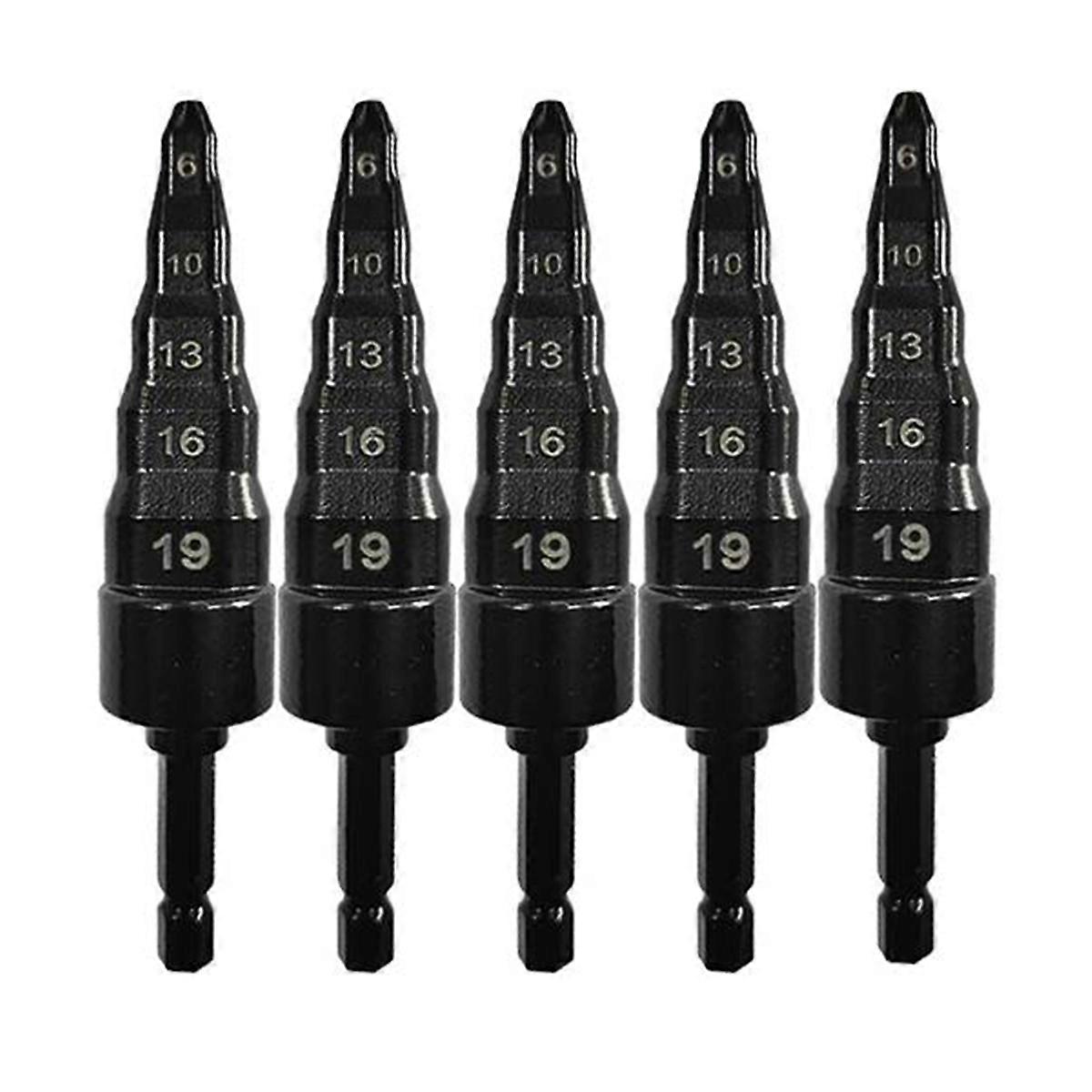 5pcs Air Conditioner Copper Pipe Expander Swaging Drill Bit-A