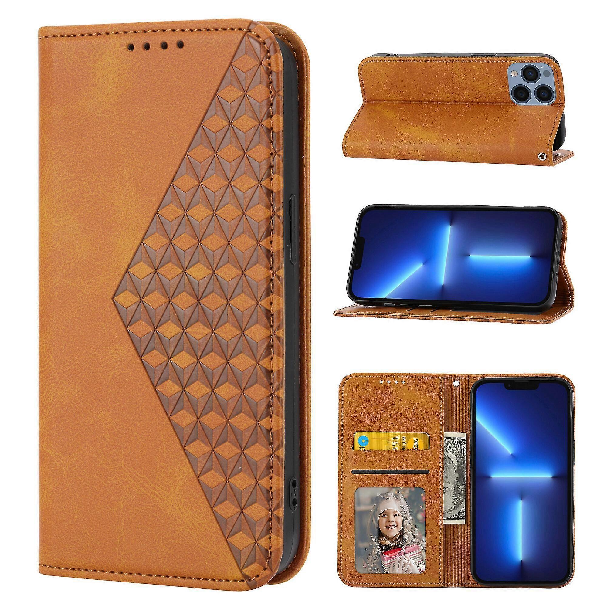 For iPhone 14 Pro Max Case, Leather Wallet Flip Case With Strap