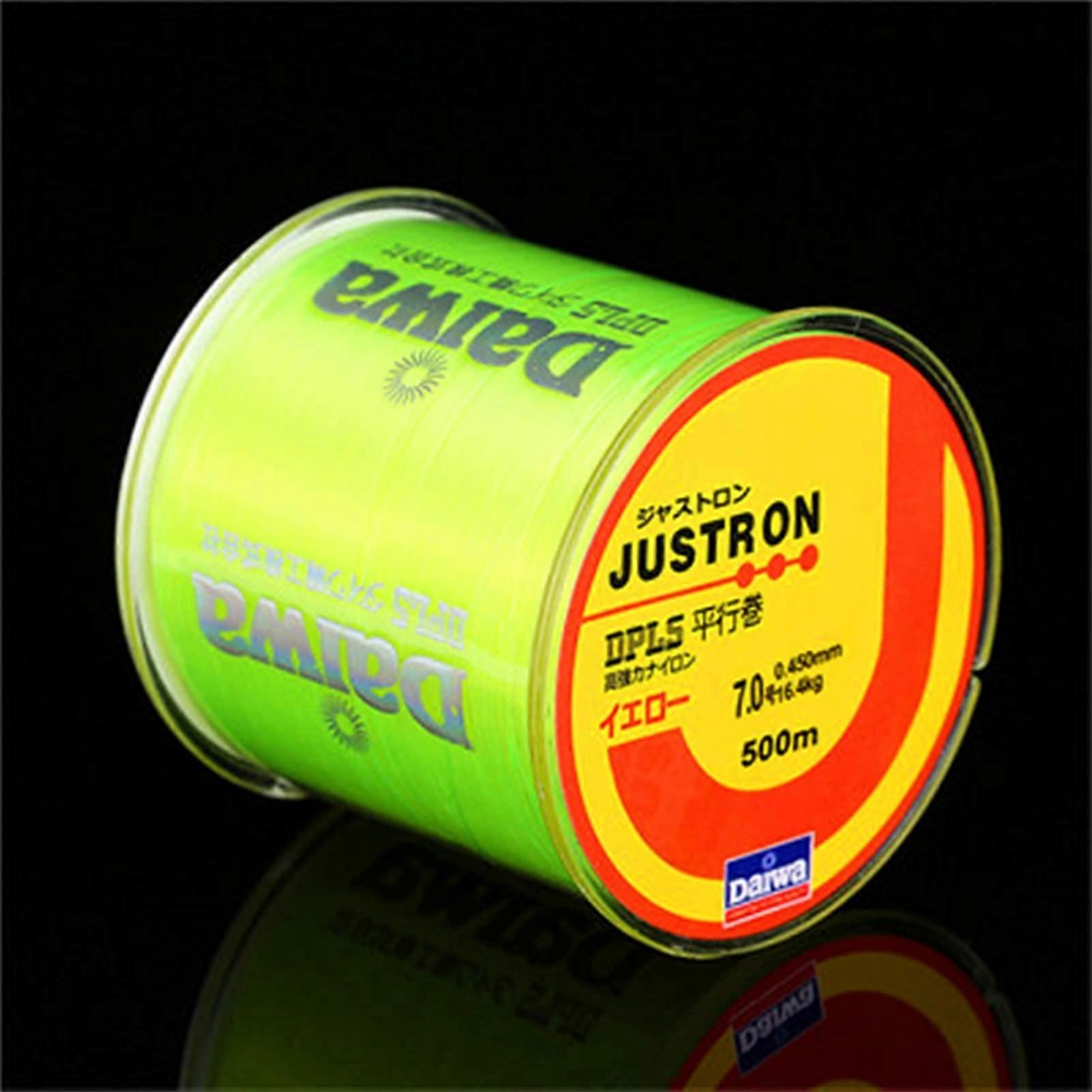 Schnur 500m Super Strong Monofilament Nylon Fishing Line 2-35LB Fluorocarbon Tackle Y Color Size 1.0#