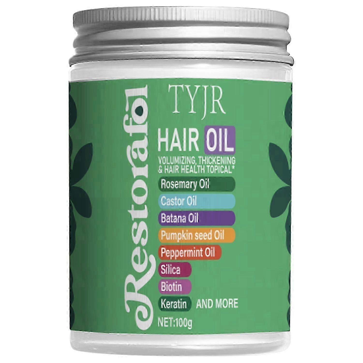ローズマリーオイル ヘアマスク 育毛用、オールインワン オーガニック リストア ヘアオイル ウィズ ヒマシ、バタナ、パンプキンオイル、ケルテン&ビオチン、ナリッシュスカルプ、ストレント