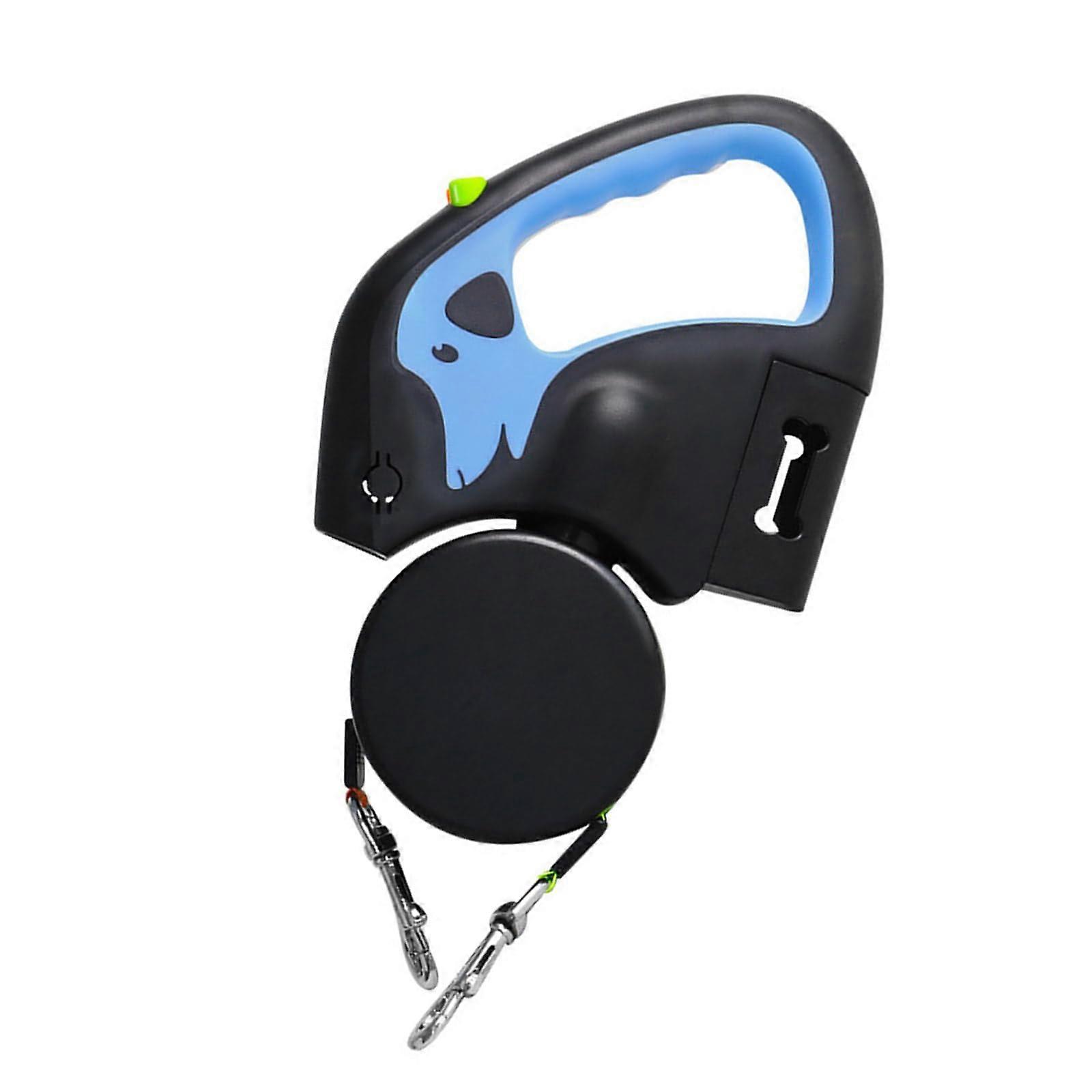 Adjusting the Length of AntiSlip Dog Leash with Night Light for Safe Evening Walks, Royal Blue
