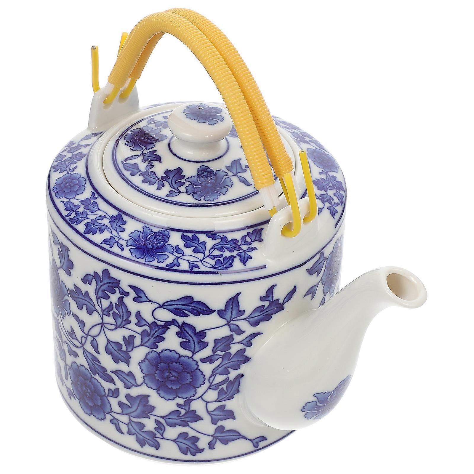 Delicate Chinese Style Teapot 2L For Tea Brewing Perfect For Office Use With Unique Filter Tea Function And Beautiful Pattern 1 Pc