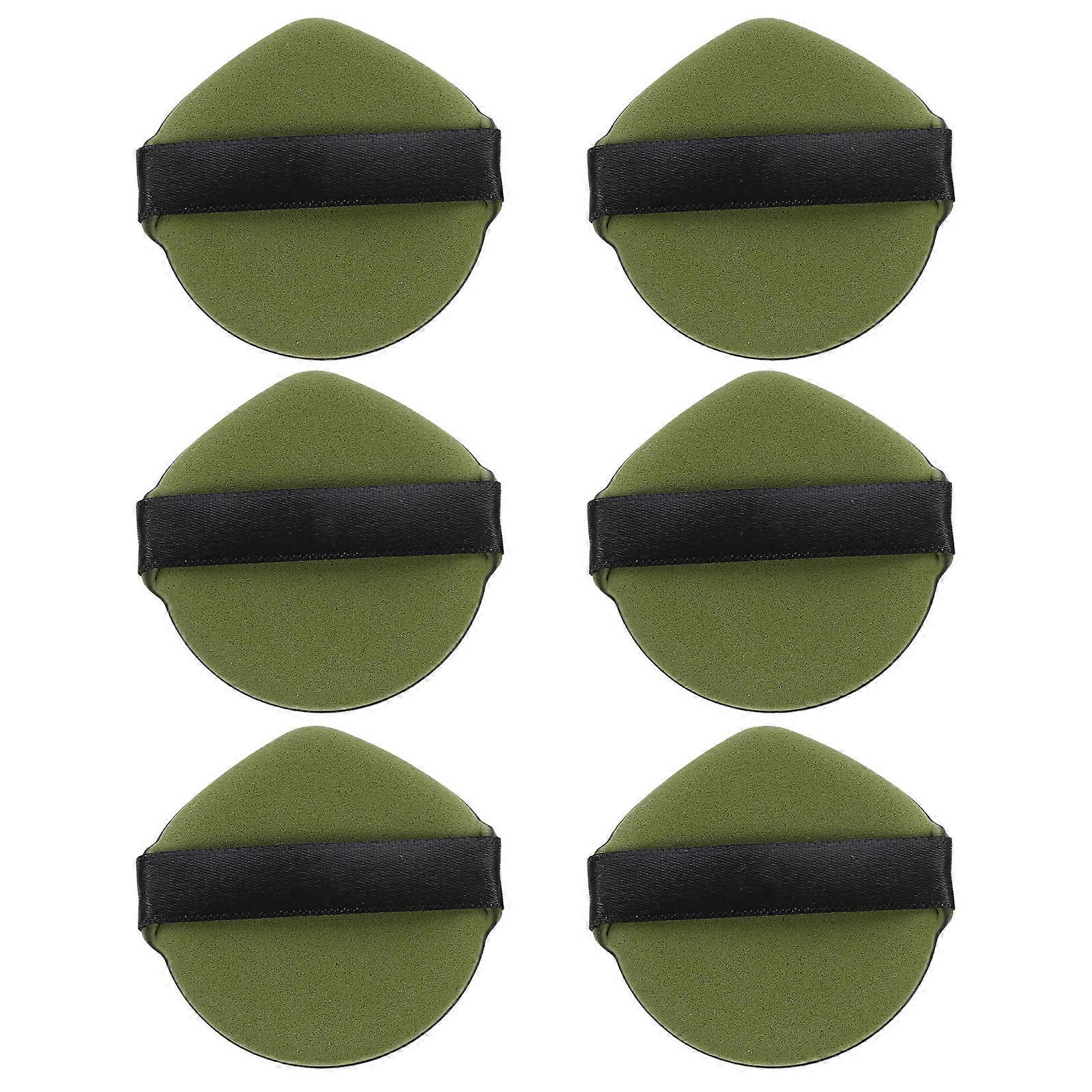 Green Hydrophilic Makeup Sponges for Blending Powder and Liquid Foundation 6pcs