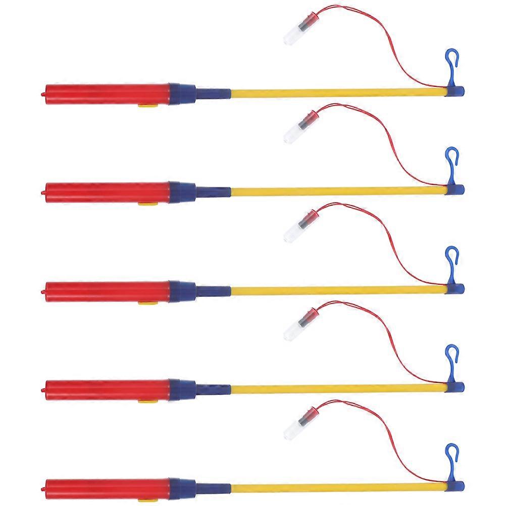 Plastic Lantern Stick 5Set With LED Light Perfect For New Year Celebration Assorted Color Lantern Decoration