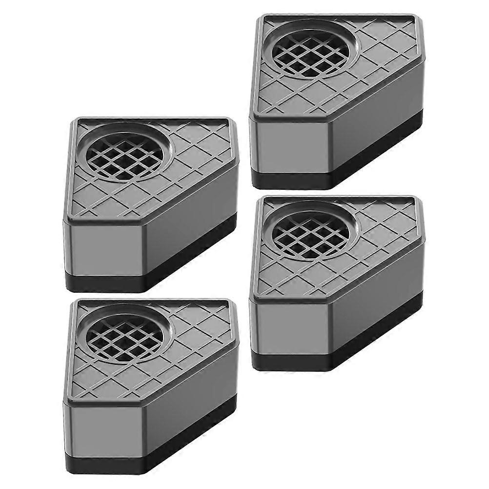 4pcs Shockproof Pads for Washing Machine with Anti skid Washer Raising Foot Mats Grey