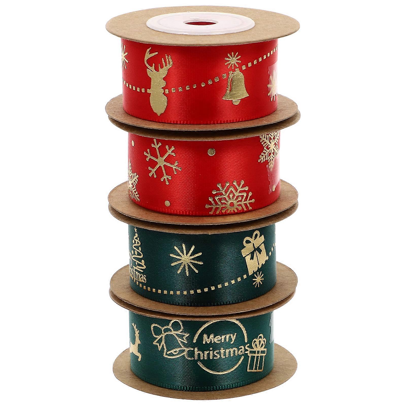 Xmas Ribbon Red Polyester DIY Creativity Boost Gift Ribbon for Holiday Decor