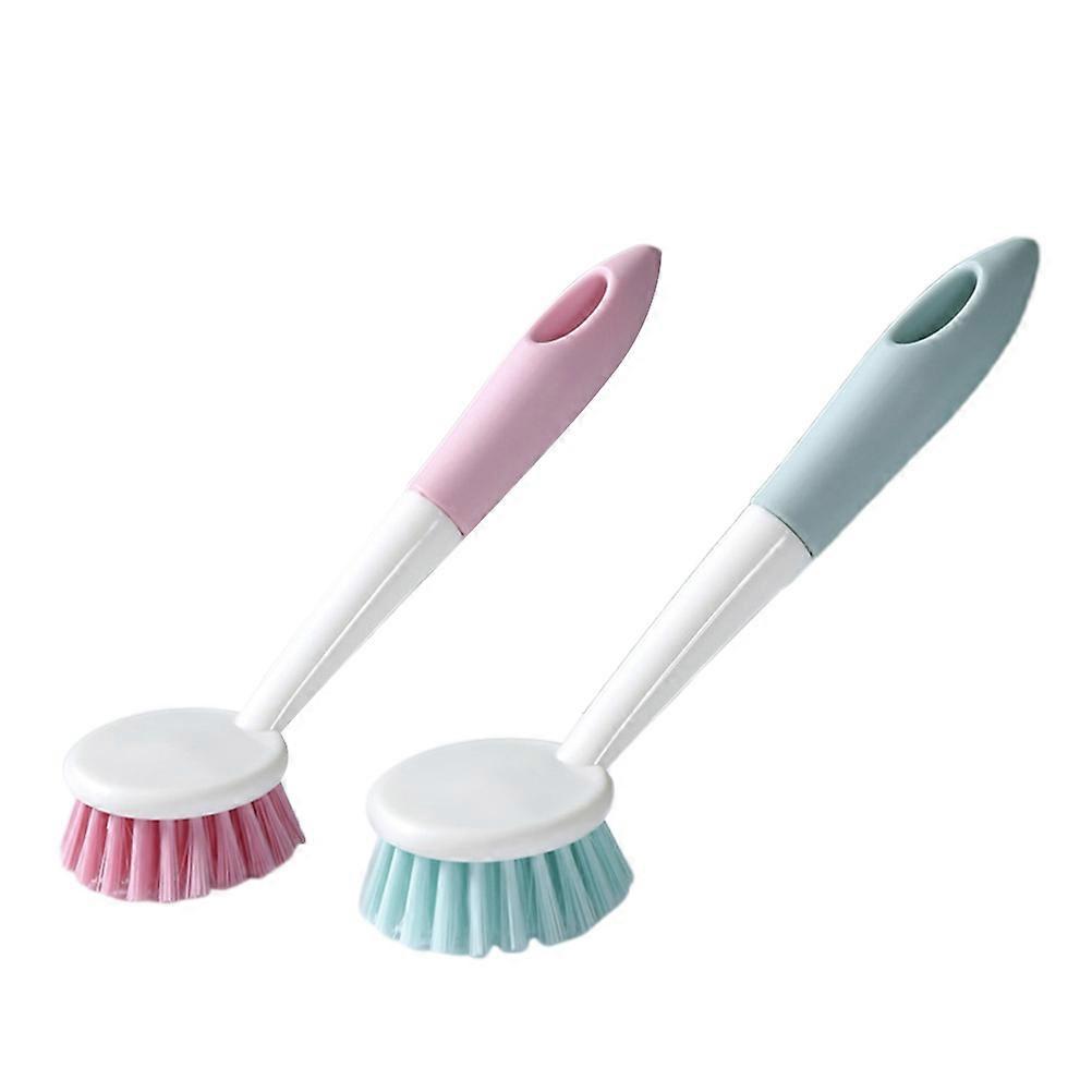 Long Handle Dish Brush Set with High Elastic Bristles for Pots, Pans, Dishes, and Stubborn Stains Kitchen Sink Cleaner