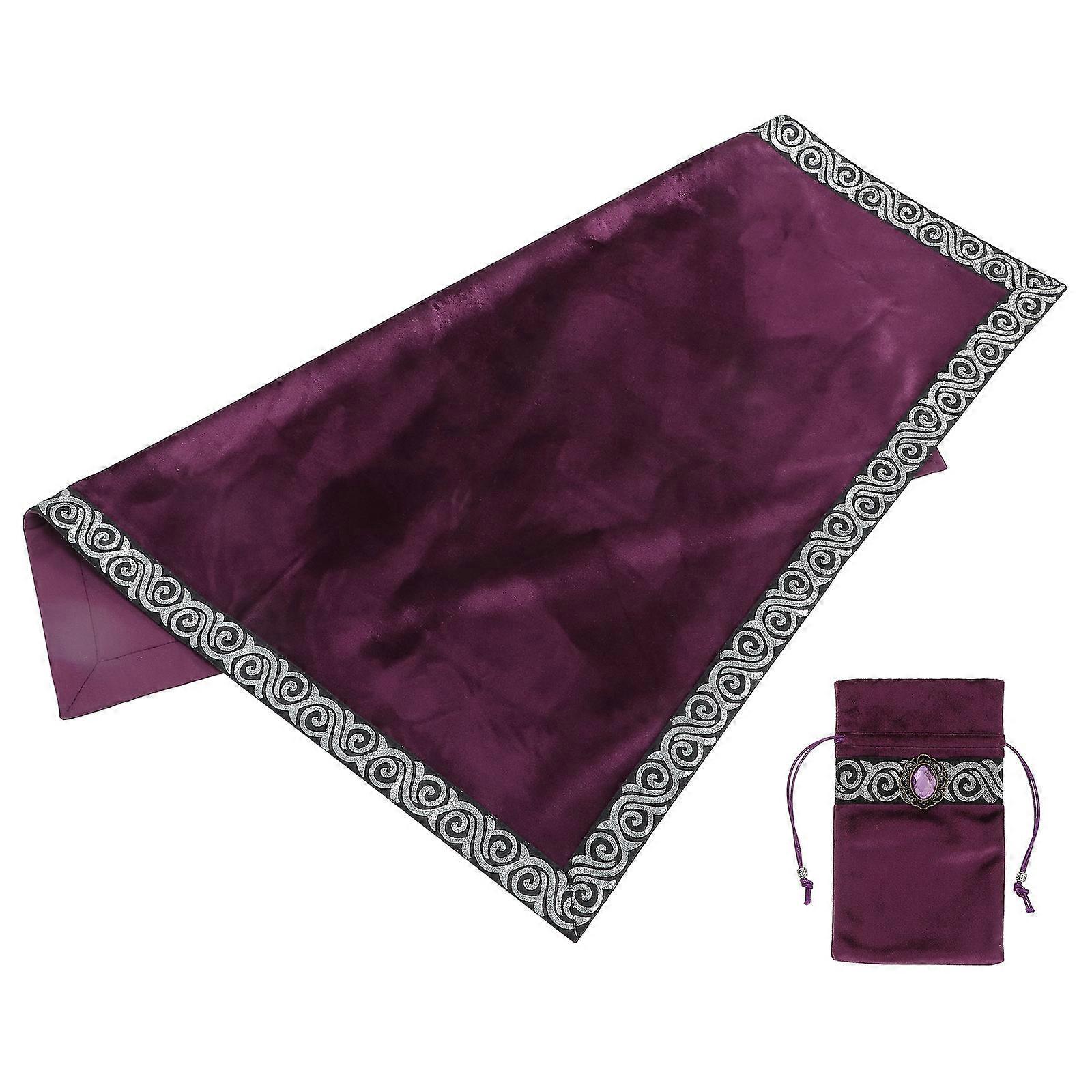 Velvets Tarot Tablecloth for Divination Use with Cards Pouch 1Set