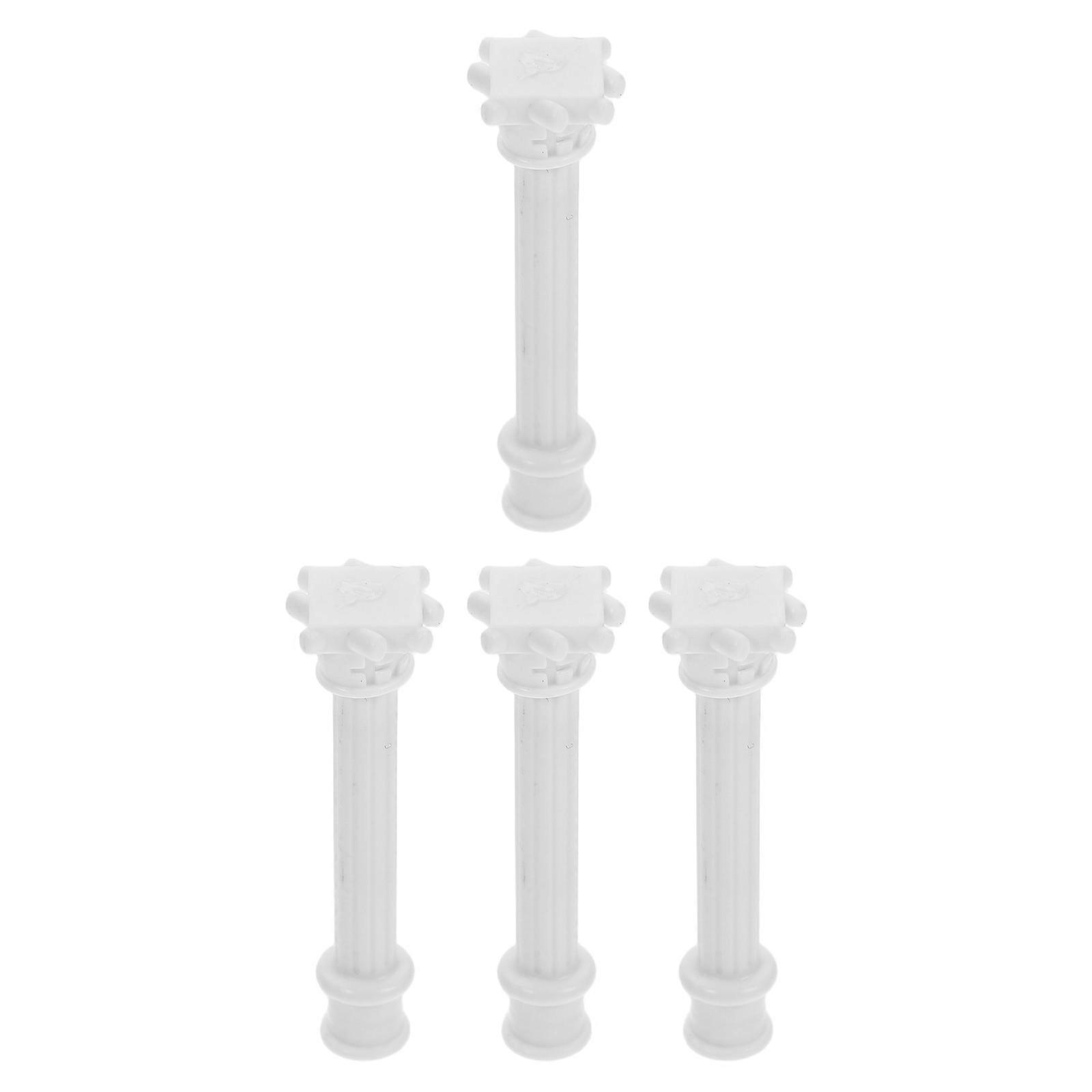 Mini Roman Pillar Model 4Pcs For Crafting Miniature Scenes And Home Decor In White Color Designed For DIY Enthusiasts