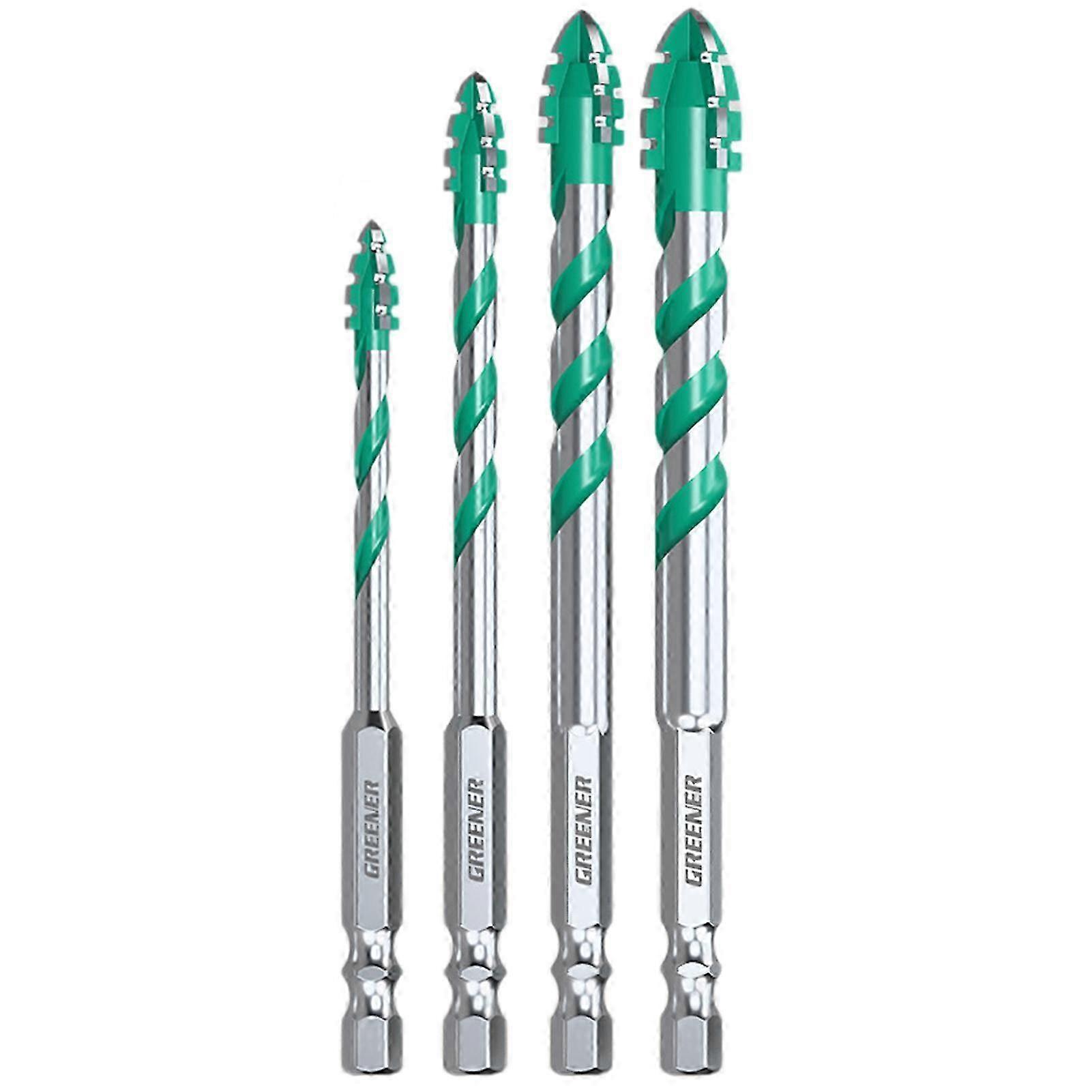 4-Piece Multi-Material Drill Bit Set for Wood, Tile, and Other Surfaces