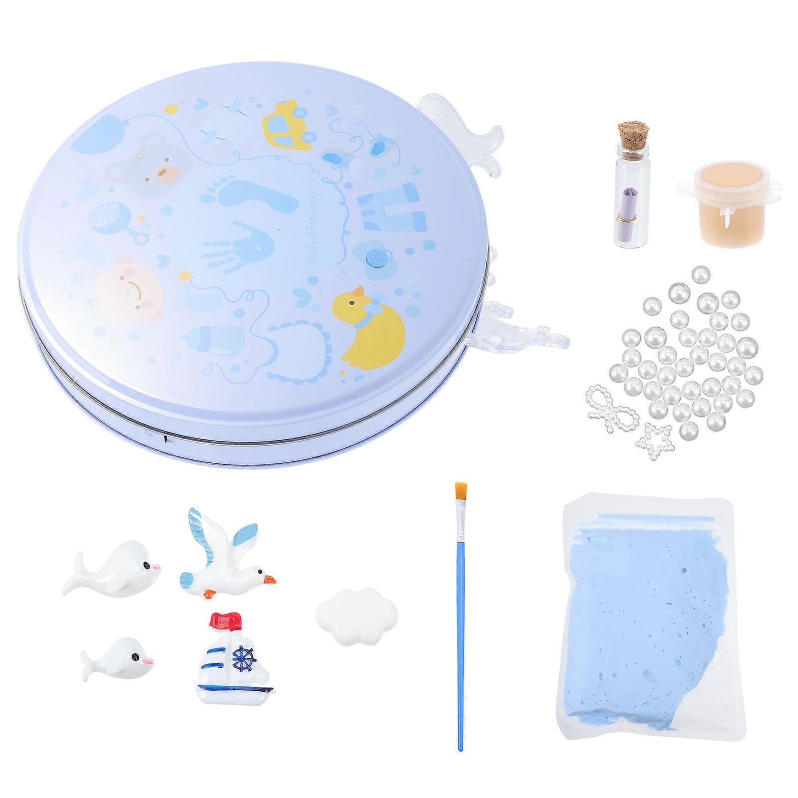 Baby Handprint And Footprint Kit 1 Set For Baby Footprint Keepsake Assorted Color Material