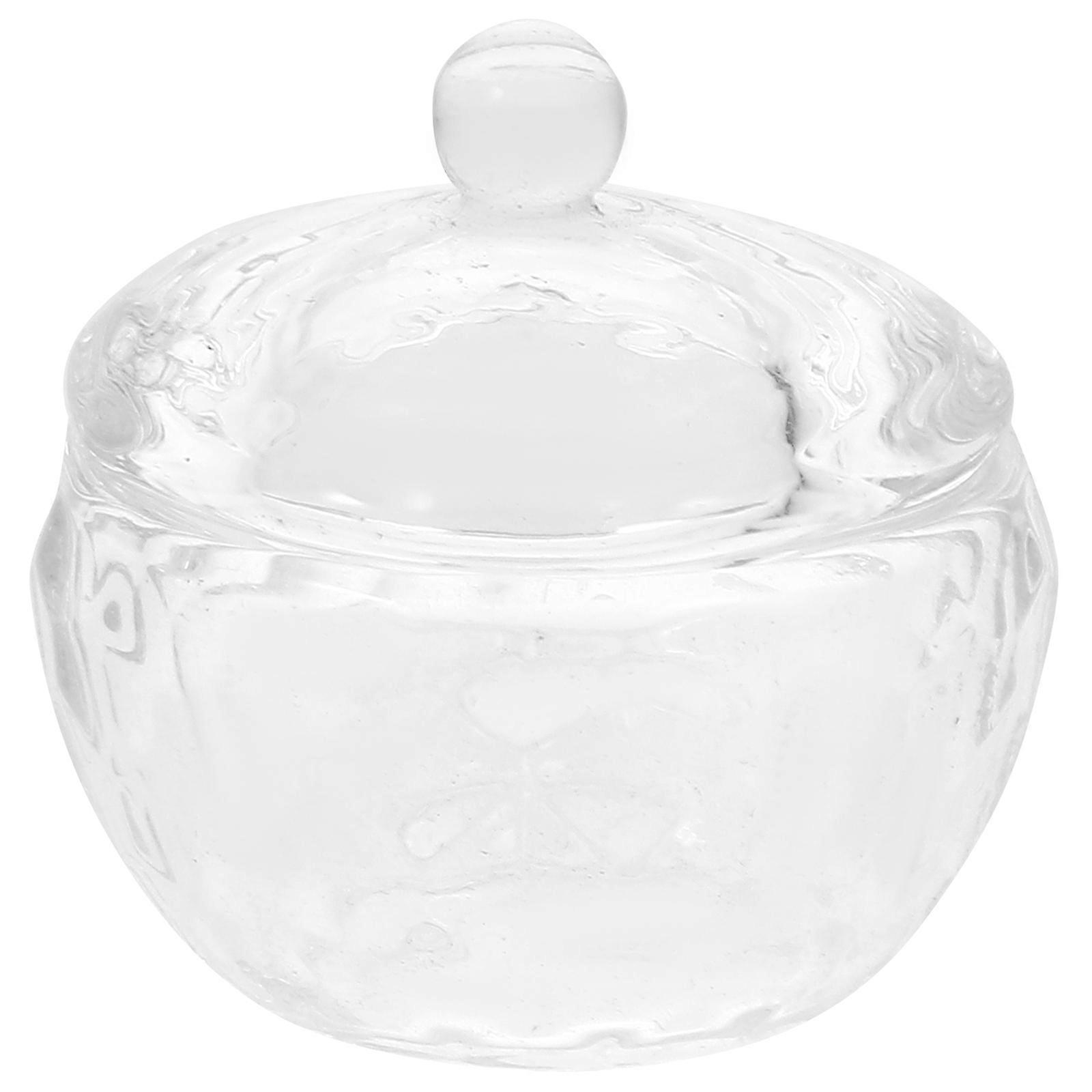 Manicure Nail Dish For Storing Liquids And Treating Nails Round With Lid 1Pcs