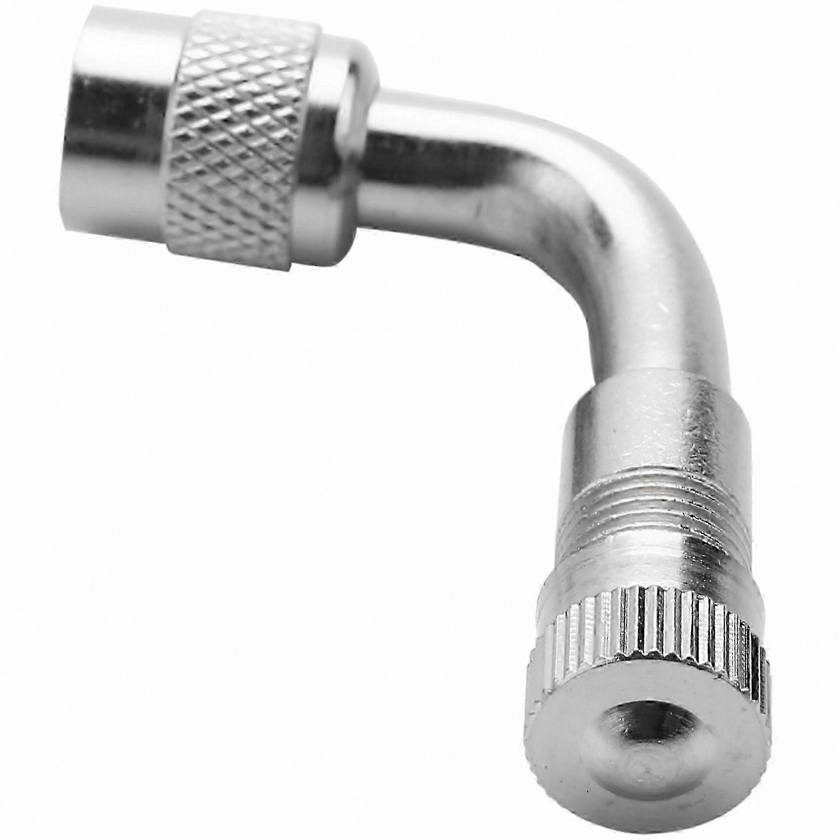 Universal 90° Tire Valve Extension Adapter for Car, Motorcycle, and Bike Tubes