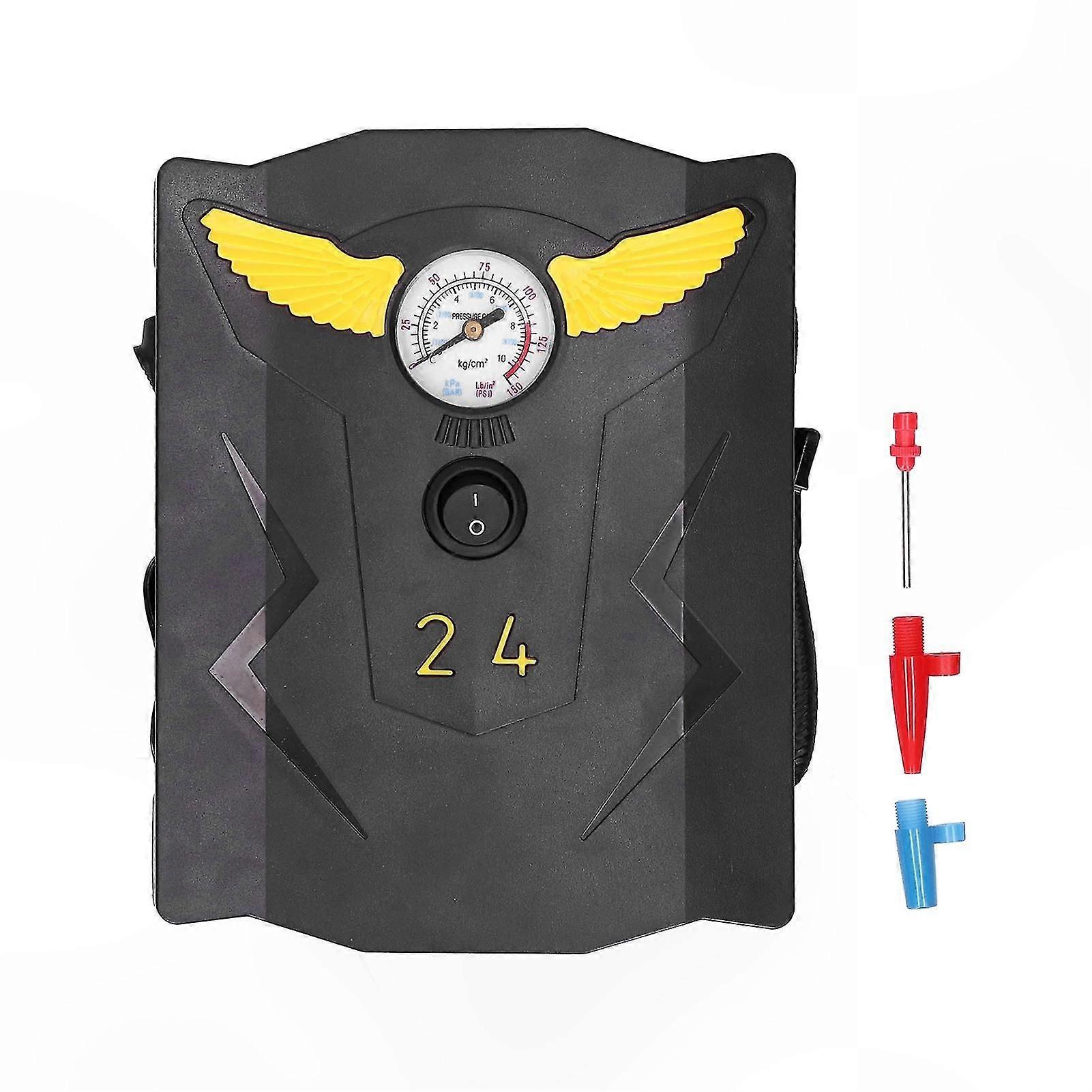 Portable Electric Tire Inflator with Digital Display for Bicycle and Car Use, 12V 120W Compact Air Pump Compressor