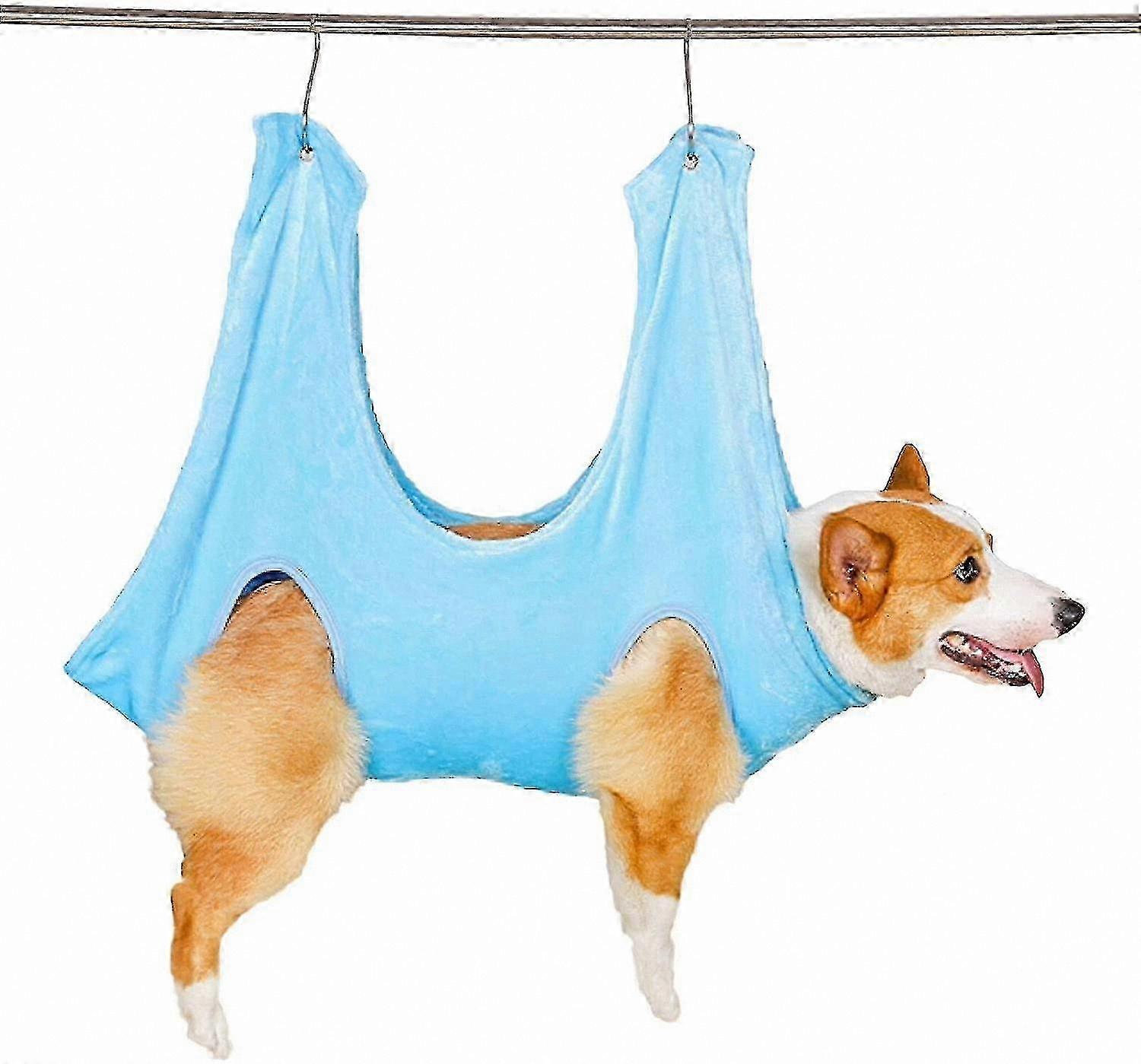 Pet Grooming Towel with Hooks for Dogs and Cats, Bath Support Hammock for Easy Cleaning
