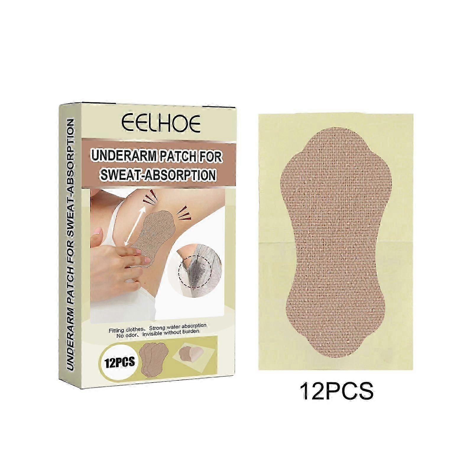 12pcs Underarm Antiperspirant Patches, Invisible Underarm Sweat Absorber, Ultra-thin and Absorbent, Unisex, Suitable for Outdoor Sports, Dating, Busin