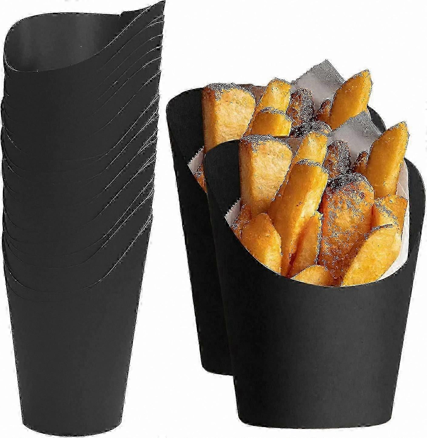 50'li Paket Siyah Tek Kullanımlık Yemek Kapları - Patates Kızartması, Atıştırmalıklar veya Parti İkramları için 14 oz Şarküteri Tepsileri, Düğünler ve Etkinlikler için İdeal-İyi