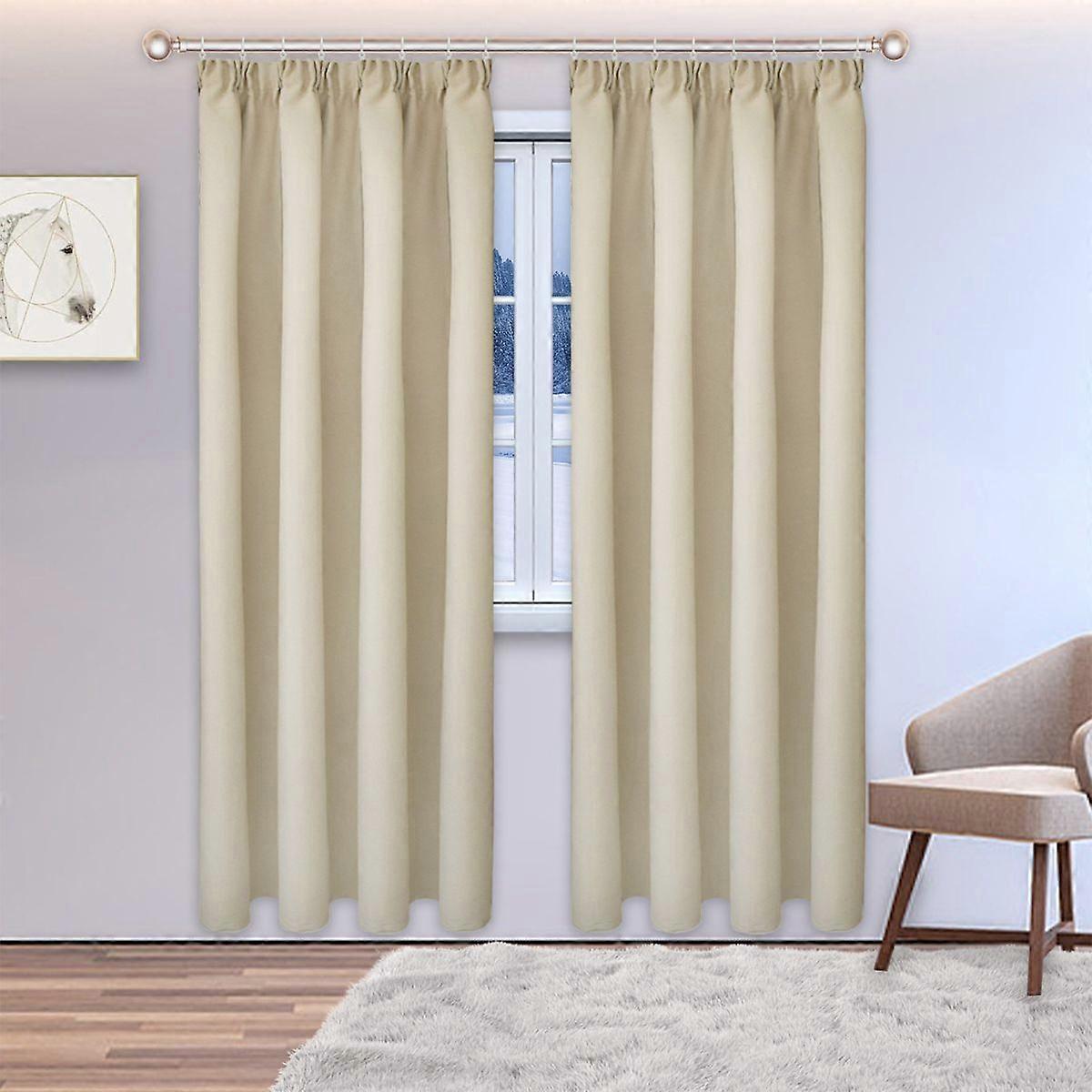 Curtains with ruffled tape, blackout curtains, blackout curtains for rails, blackout curtains, thermal blackout curtains