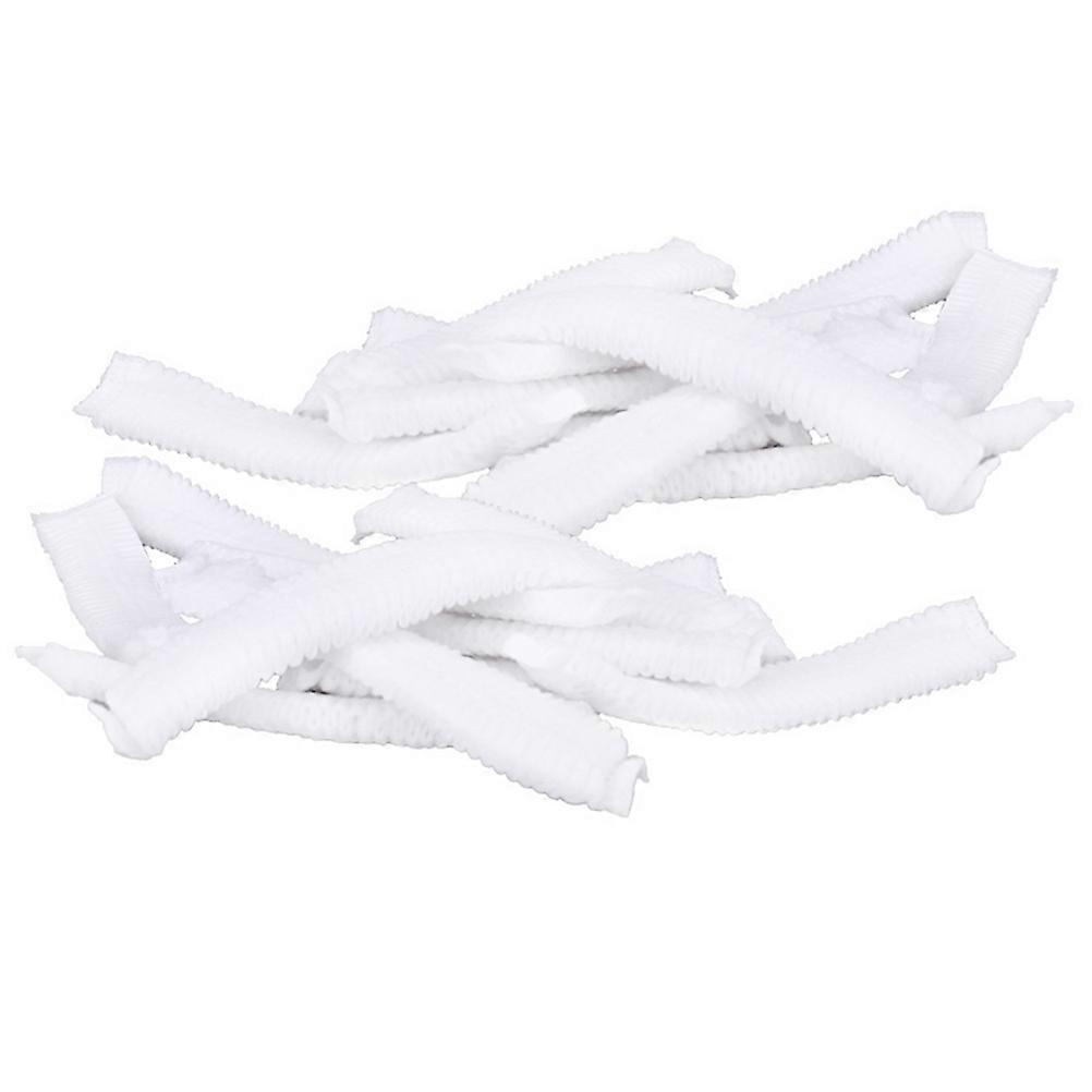 Disposable Nonwoven Caps for Fastening Hair White Breathable Comfortable Folded Design Easy to Store and Use 100pcs