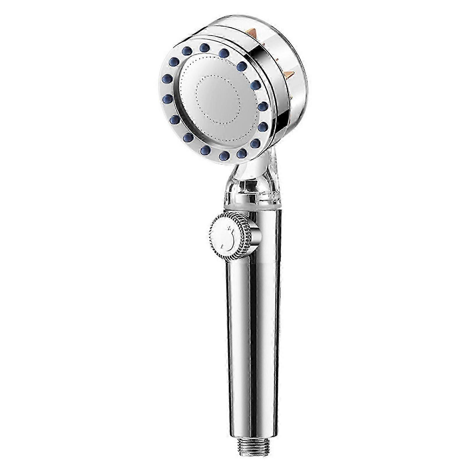High Pressure Propeller Driven Nozzle Shower Head Round With Filter Handheld