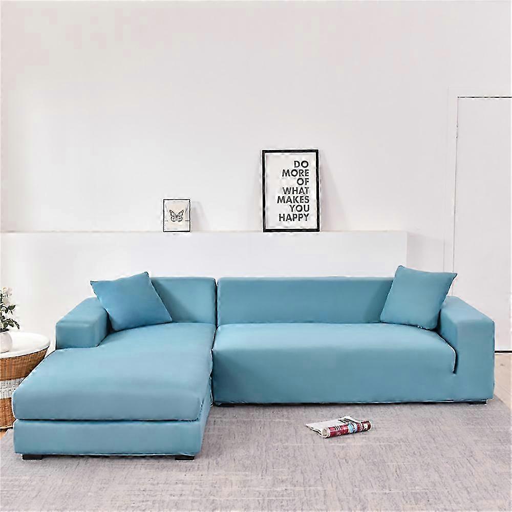 Elastic Sofa Cover, Comfortable Stretch Fabric (Blue, 180-230cm)
