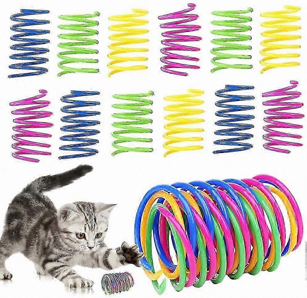 32-Piece Cat Spring Toy Set, Spiral Springs for Feline Play and Engagement