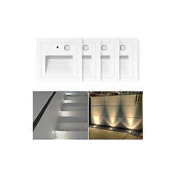 3W LED Recessed Wall Light Step Lamp Motion Sensor Stair Lighting 2800K Warm White