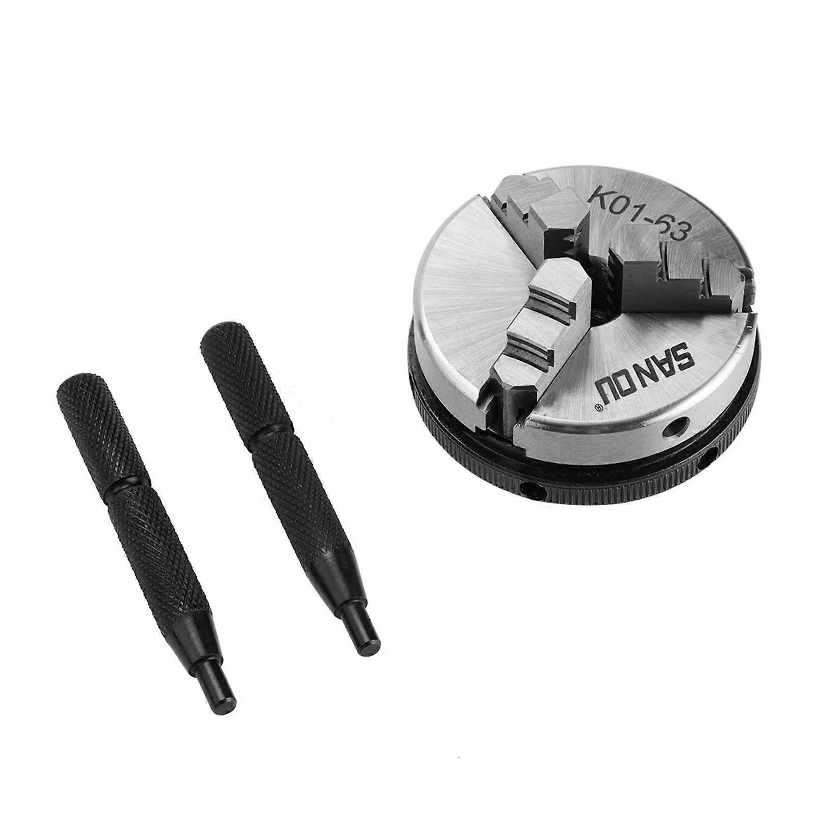 1pc 3-Jaw K01-63/M14 Manual Self Centering Lathe Chuck for Woodworking