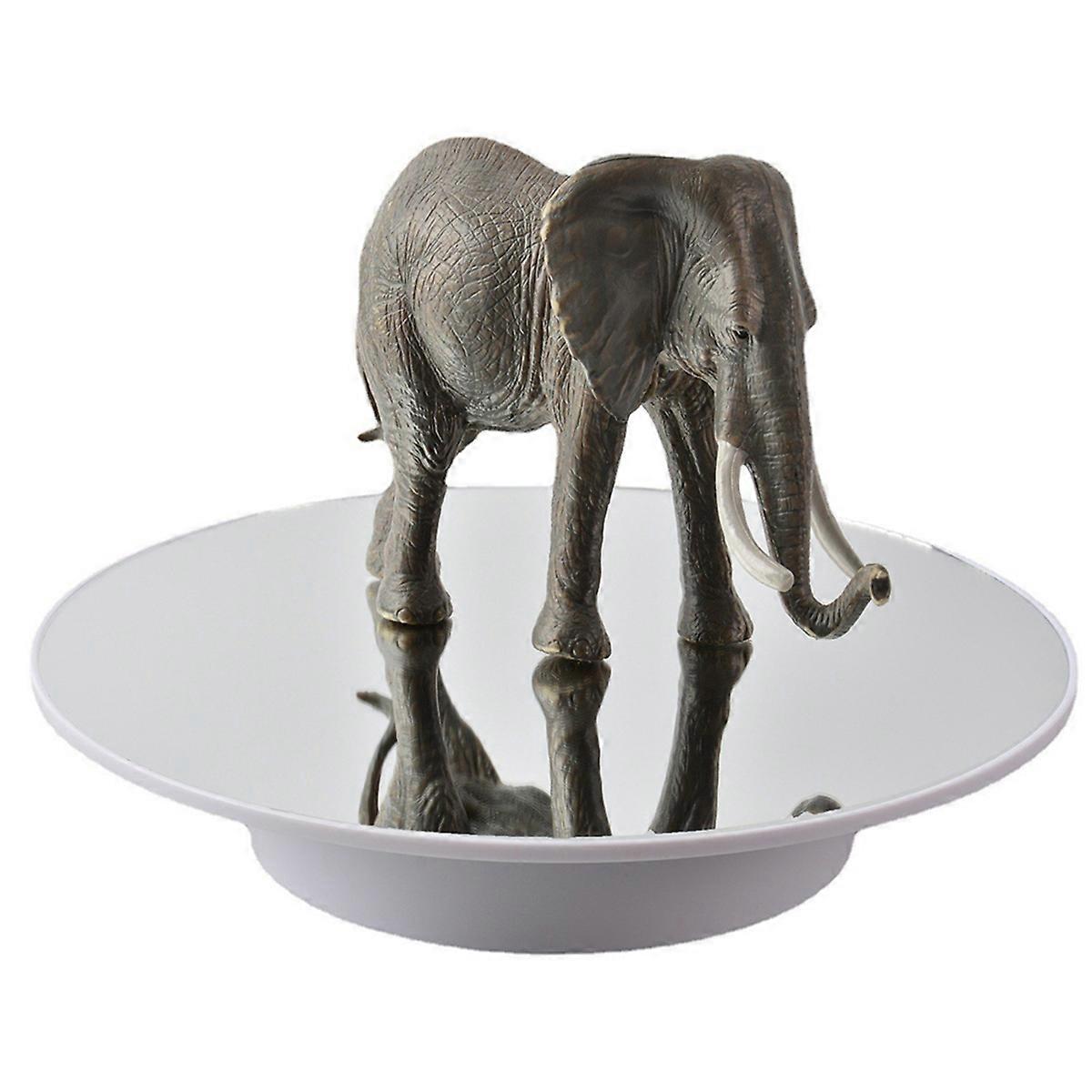 25cm 360 Degree Silver Mirror Panoramic Display Rotating Turntable