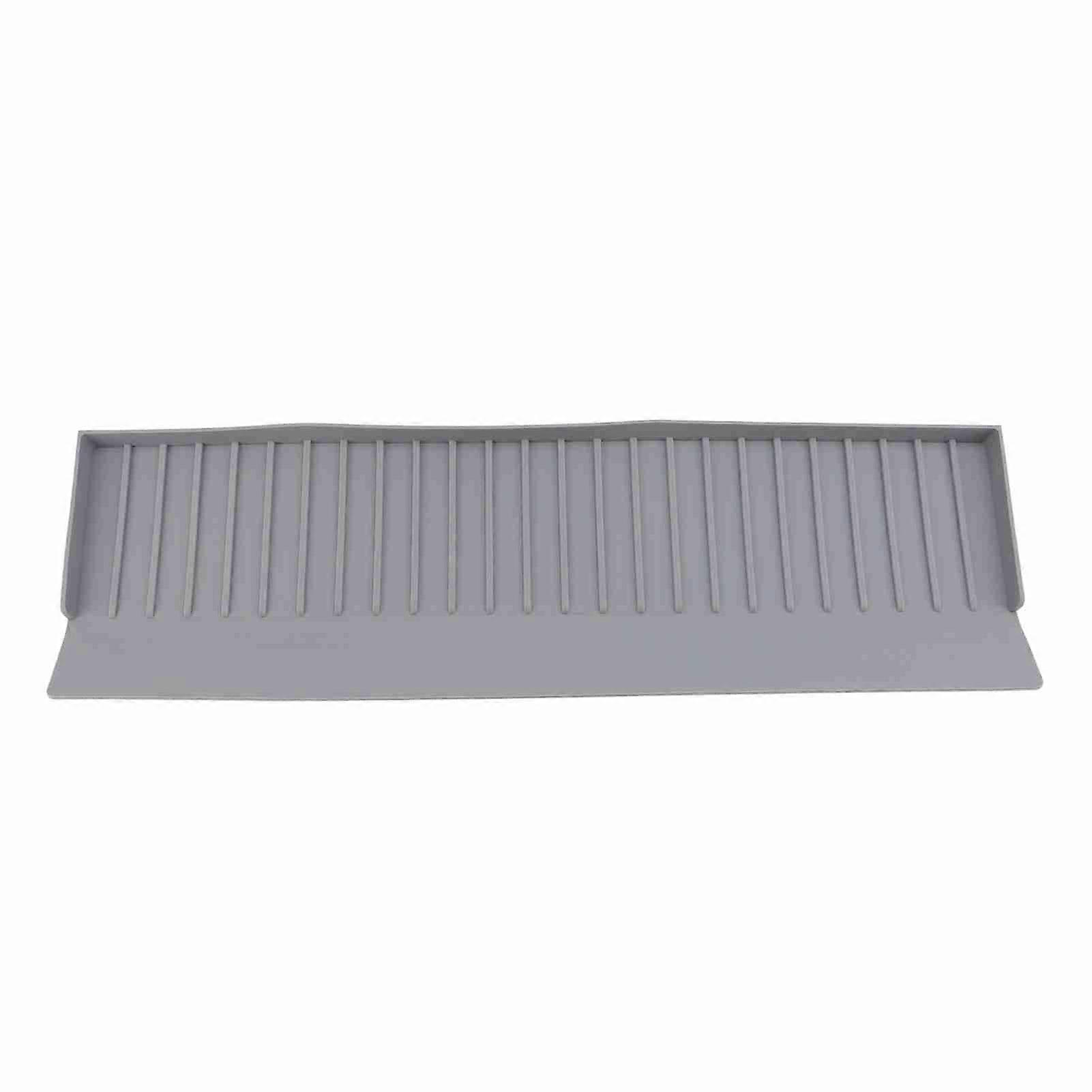 Sink Edges Protector Expandable Silicone Splashproof Mat Multipurpose Countertop Guard for Kitchen Bathtub Sinks Gray