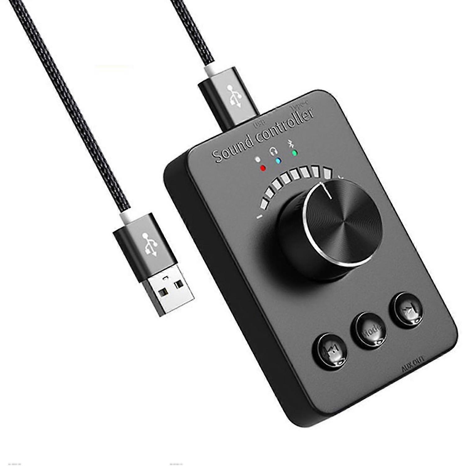 Usb Volume Controller, External Usb Sound Card, Bluetooth 5.1 Trans...