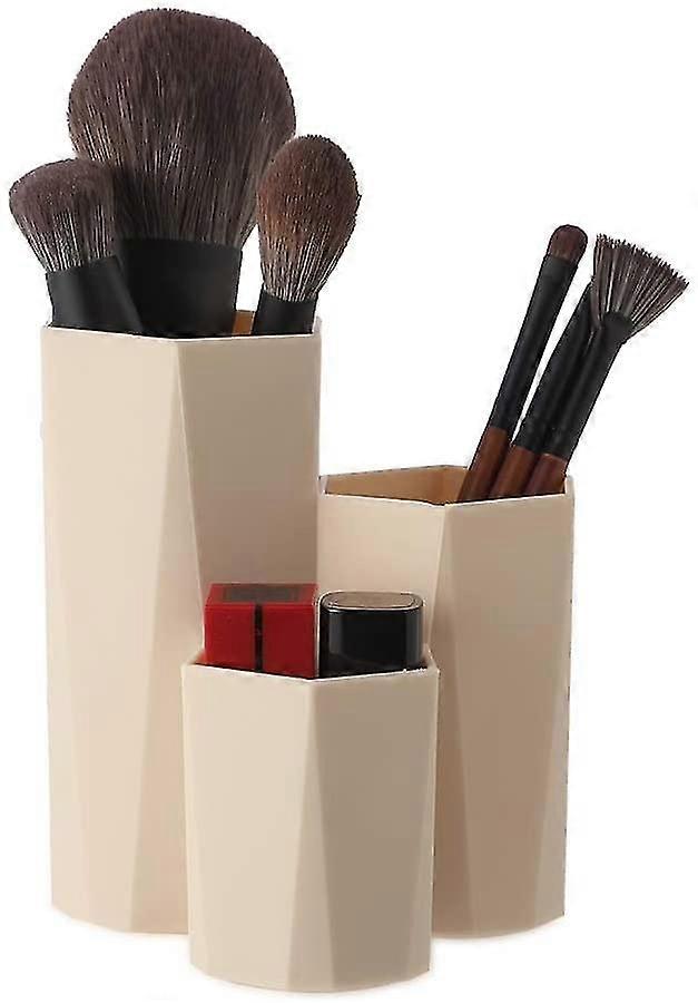 Hexagonal Pen Holder Multi-function Storage Box (gray)