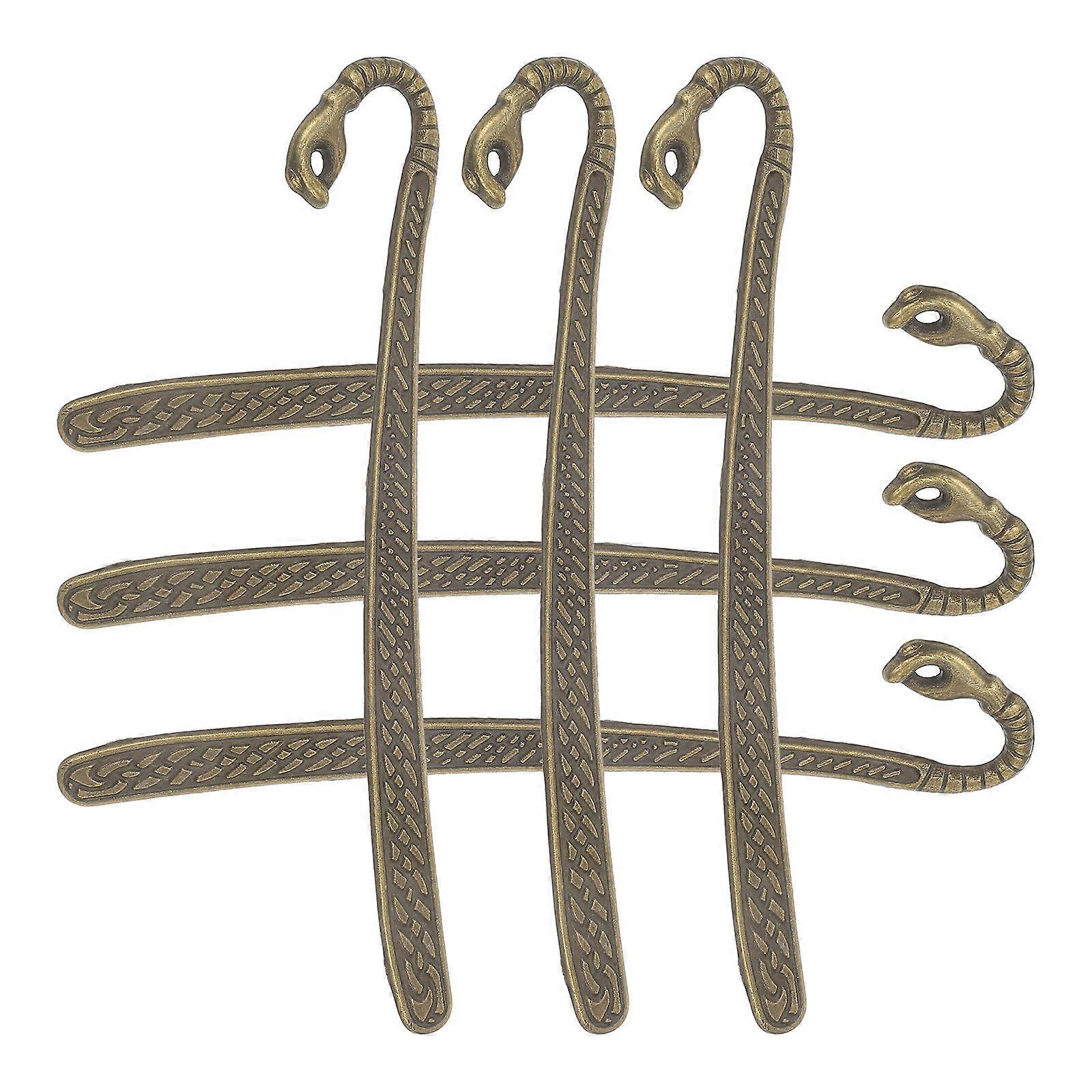 Vintage Metal Bookmark 6Pcs Retro Style Page Marker For Business Activities Coffee
